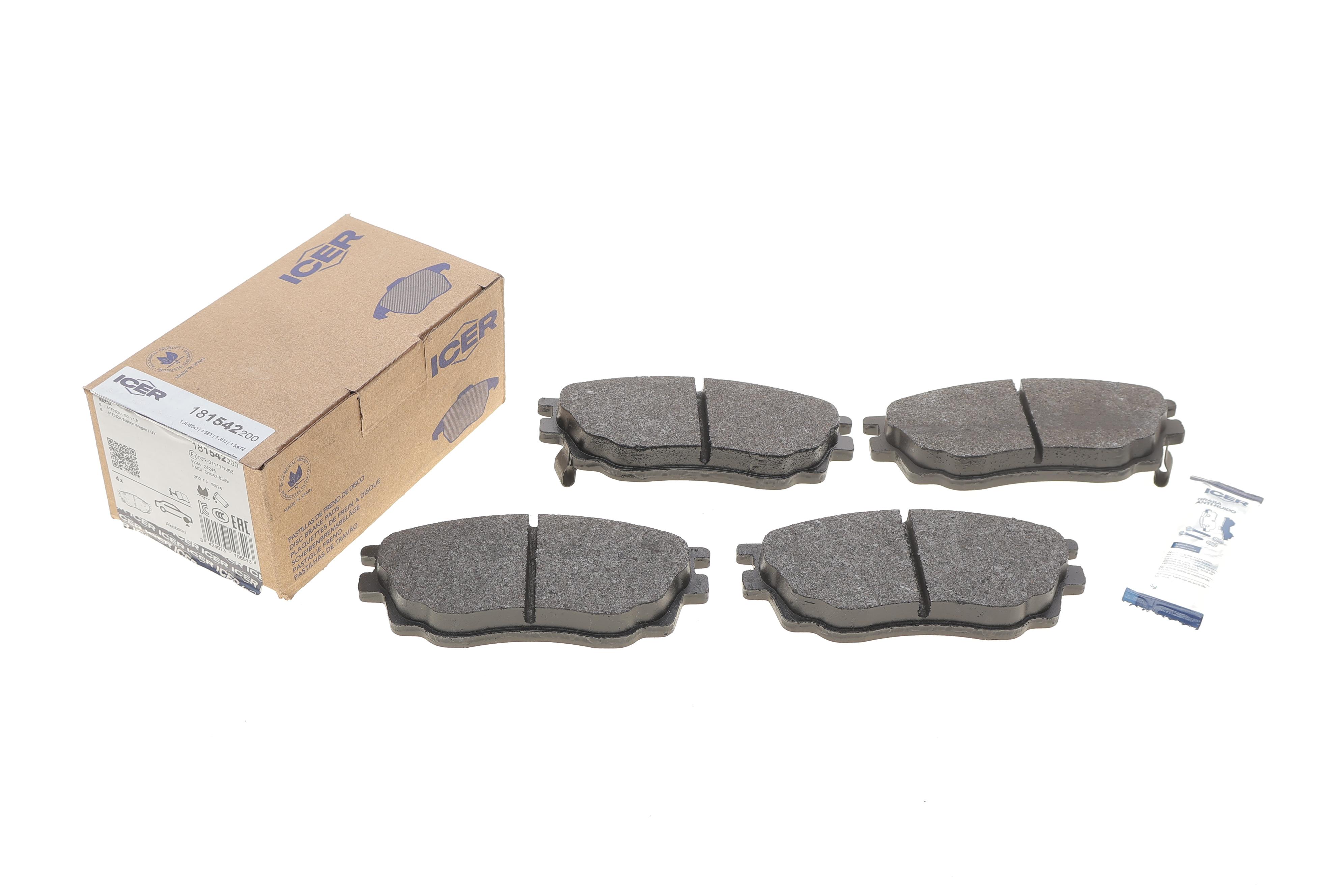 Колодки гальмівні (передні) Mazda 6 02-07 (+датчики)