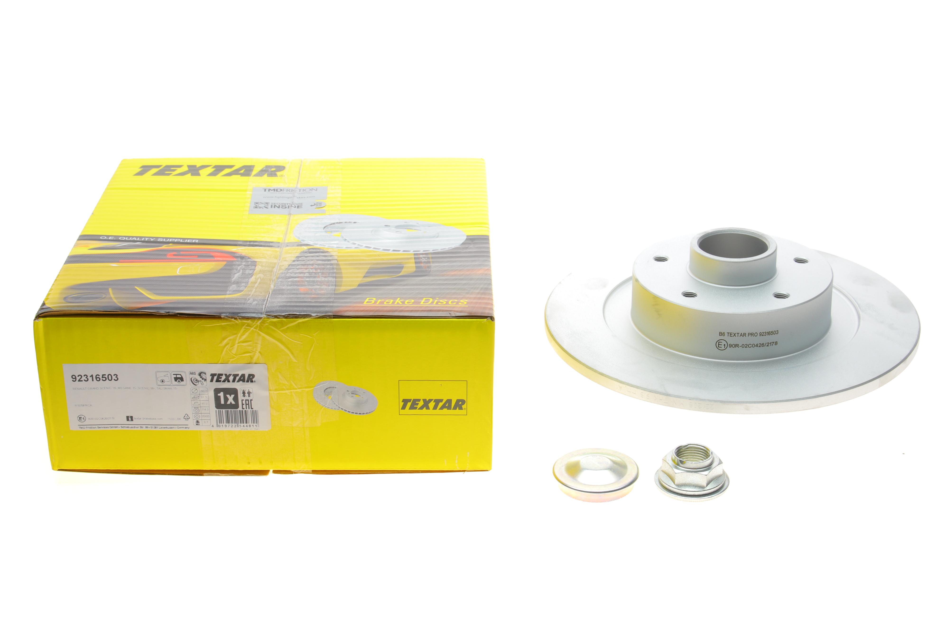 Диск гальмівний (задній) Renault Megane/ Scenic 1.5/1.6dCi 16- (290x11) PRO