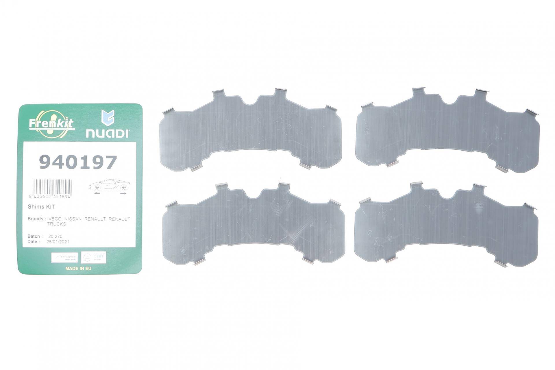 Комплект протискрипних пластин (передніх) Renault Master 3.0 dCi 05-