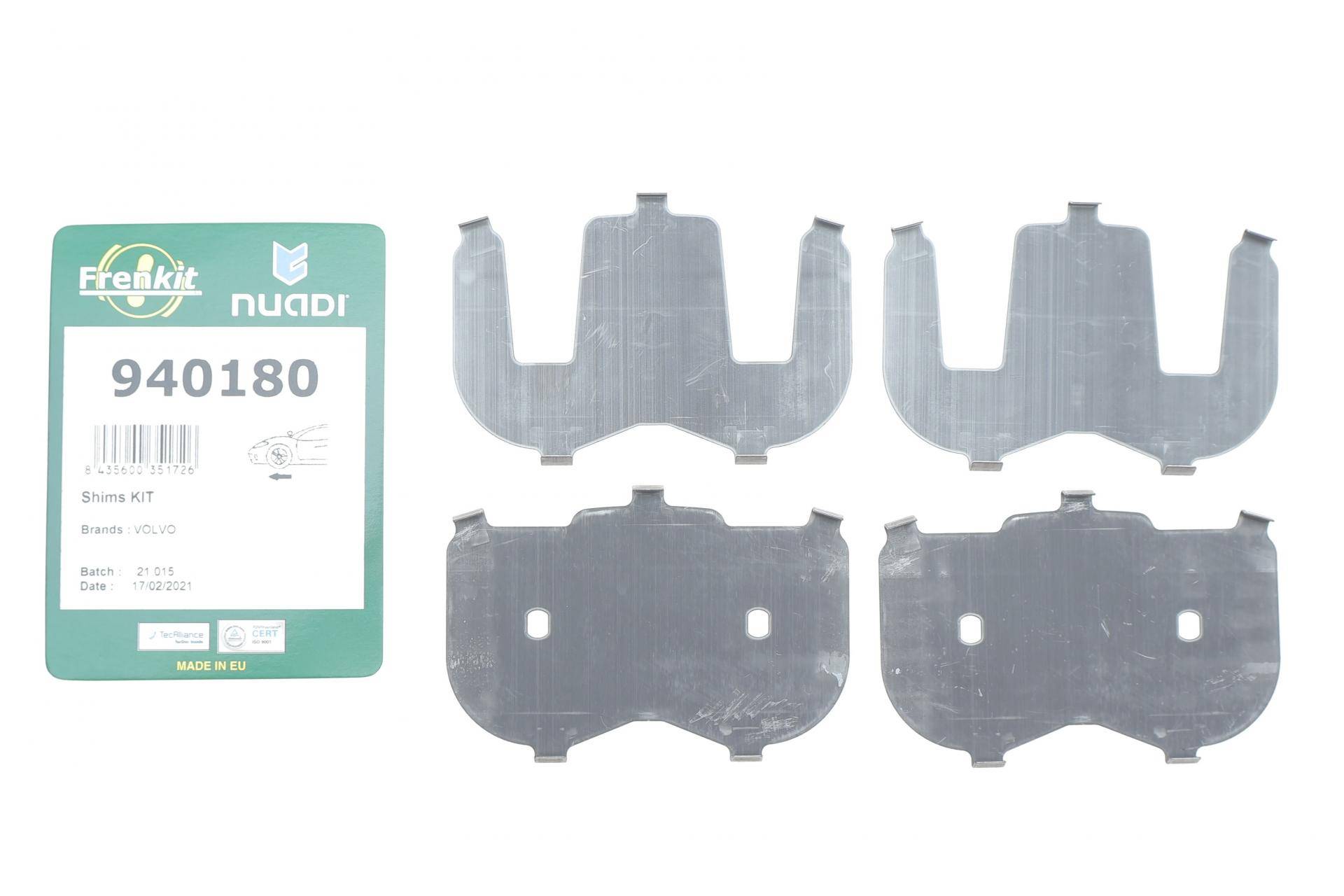 Комплект протискрипних пластин (передніх) Volvo XC60/XC90 02-17