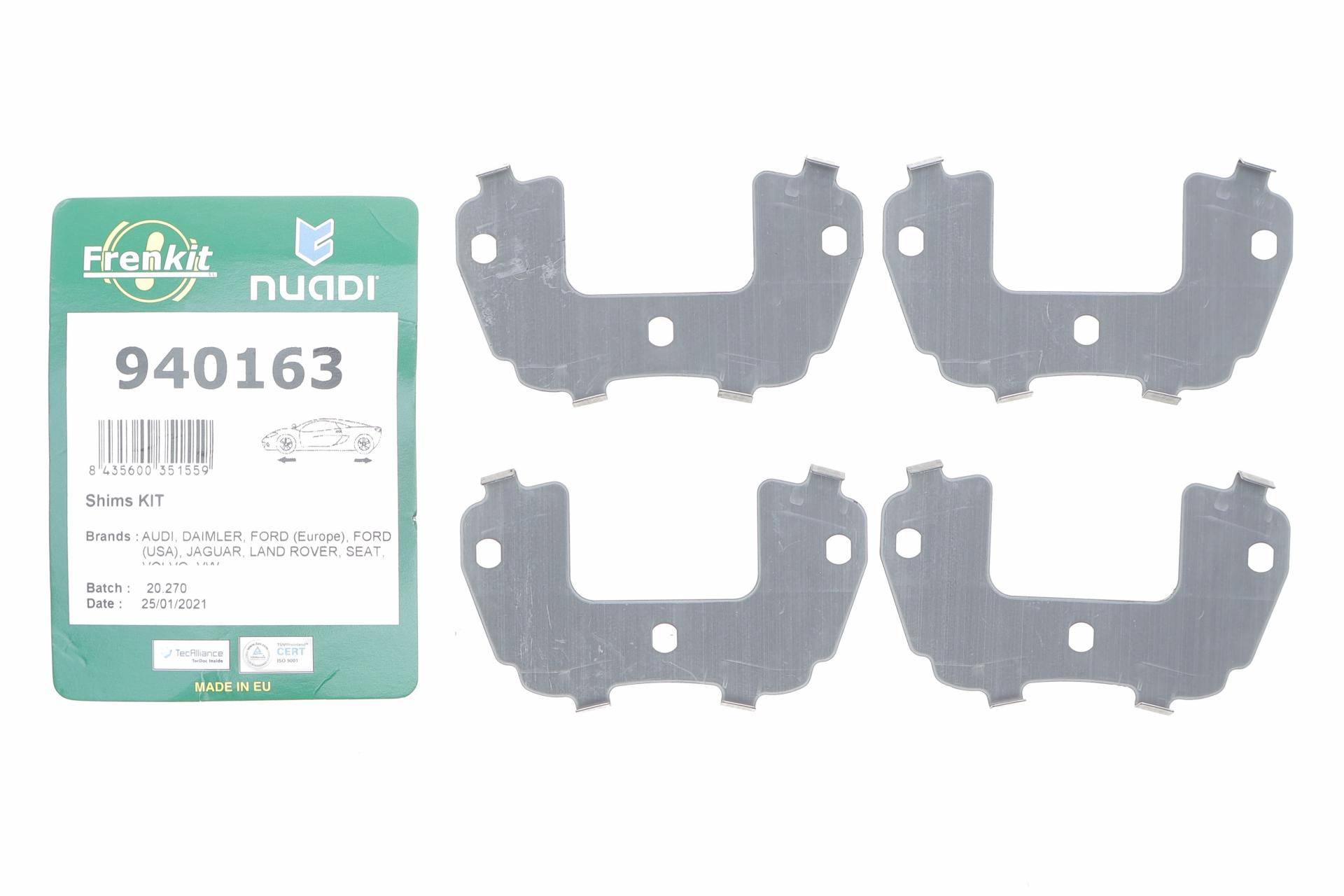 Комплект протискрипних пластин (передніх) VW Sharan/Tiguan 07-