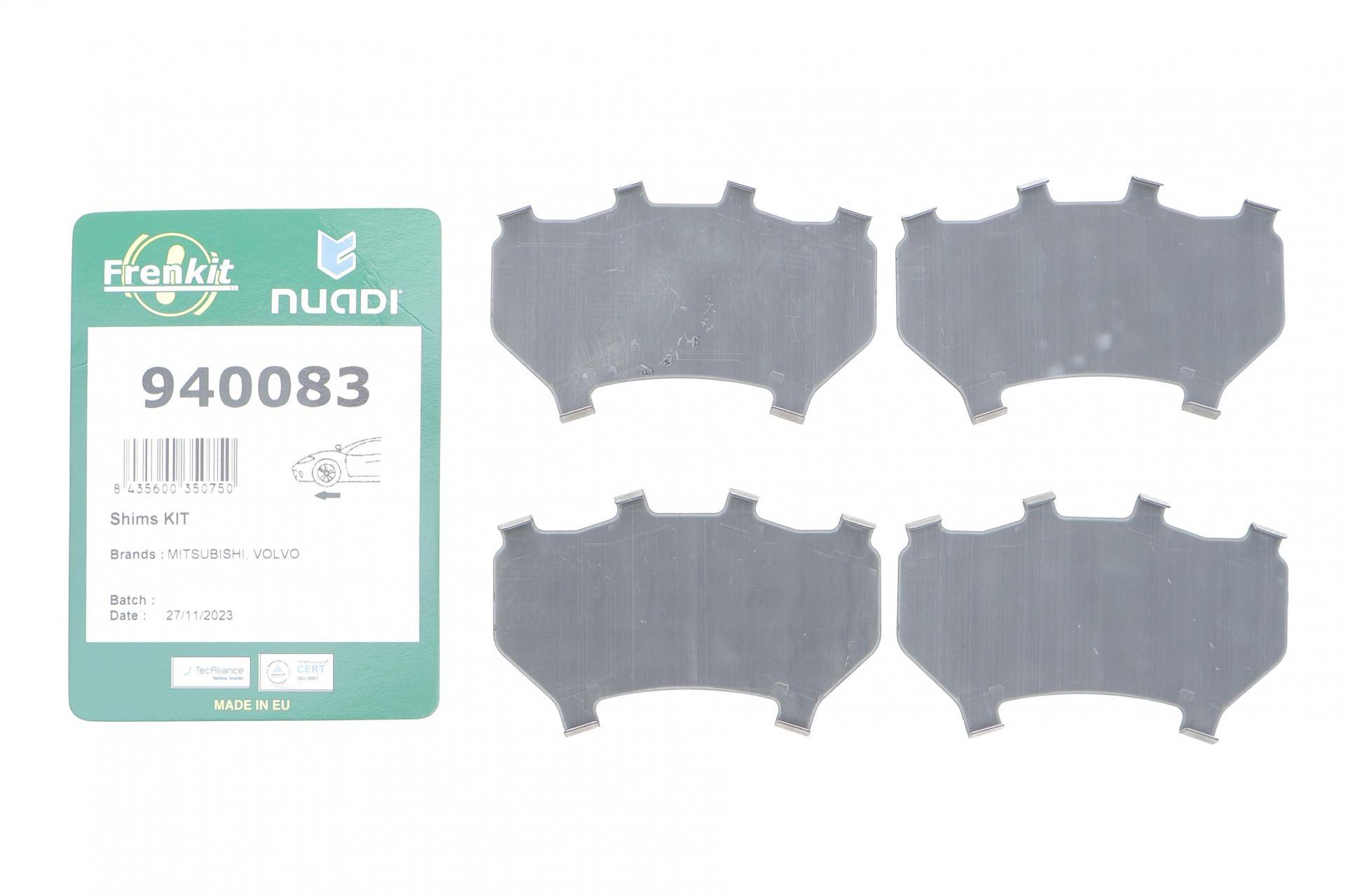 Комплект протискрипних пластин (передніх) Volvo S40/V40 95-06 (TRW)