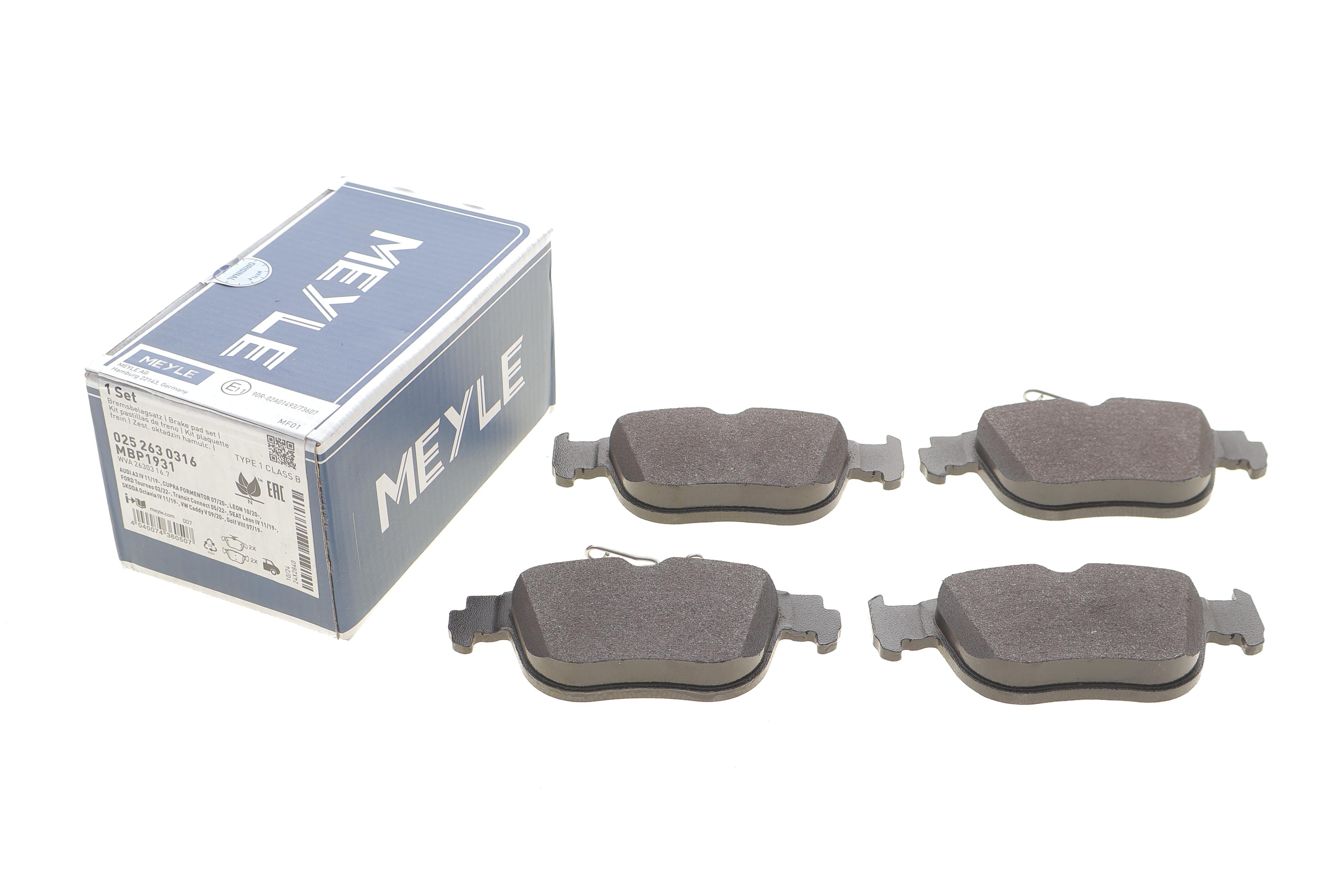 Колодки гальмівні (задні) Audi A3/Seat Leon/Skoda Octavia/VW Golf VIII 19-/Caddy 20-