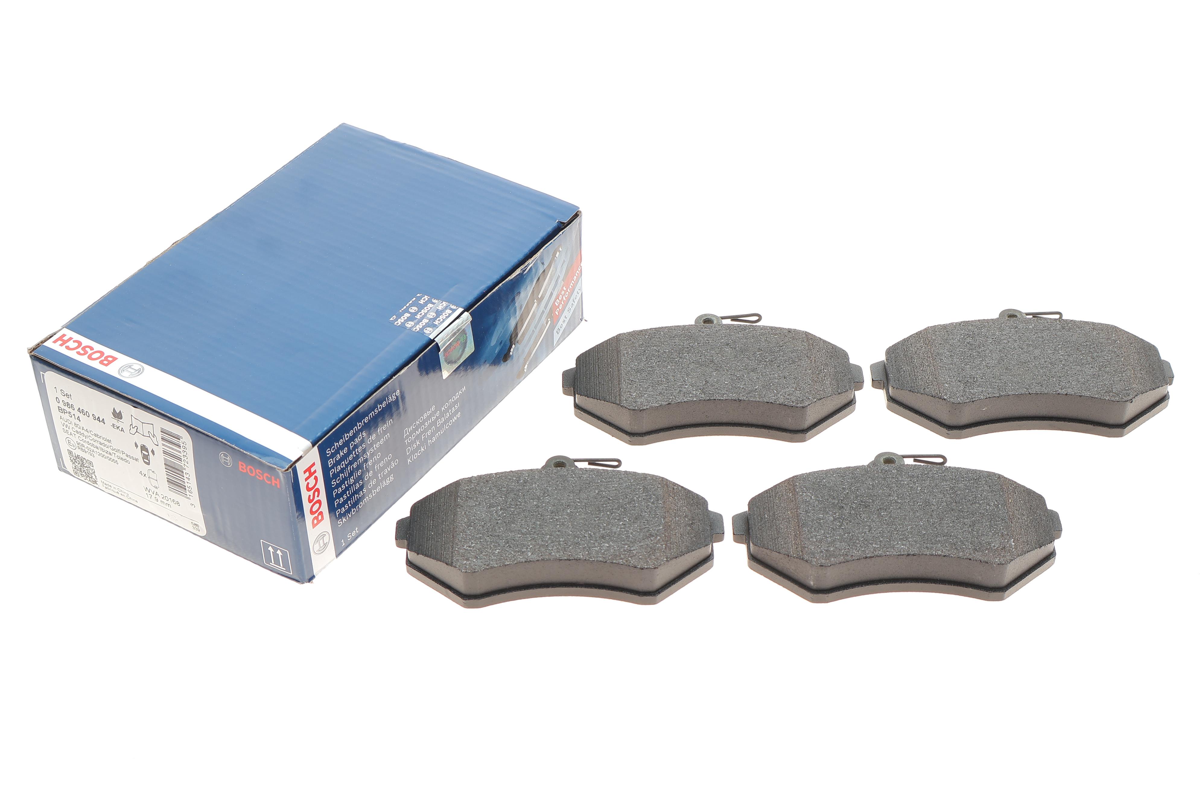 Колодки гальмівні (передні) Audi A4 95-01/VW Golf III/IV -02/Caddy II -04