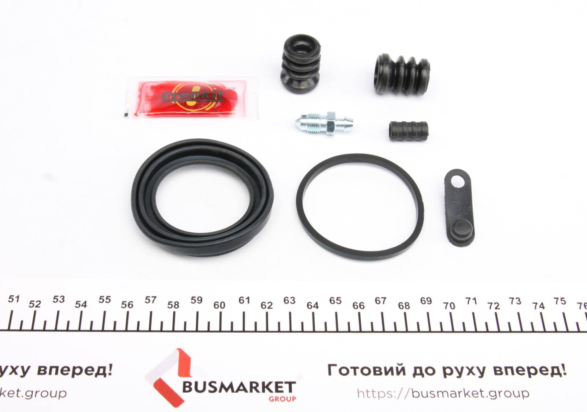 Ремкомплект супорта (переднього) Chevrolet Aveo 11- (d=54mm) (+поршень) (Dac)