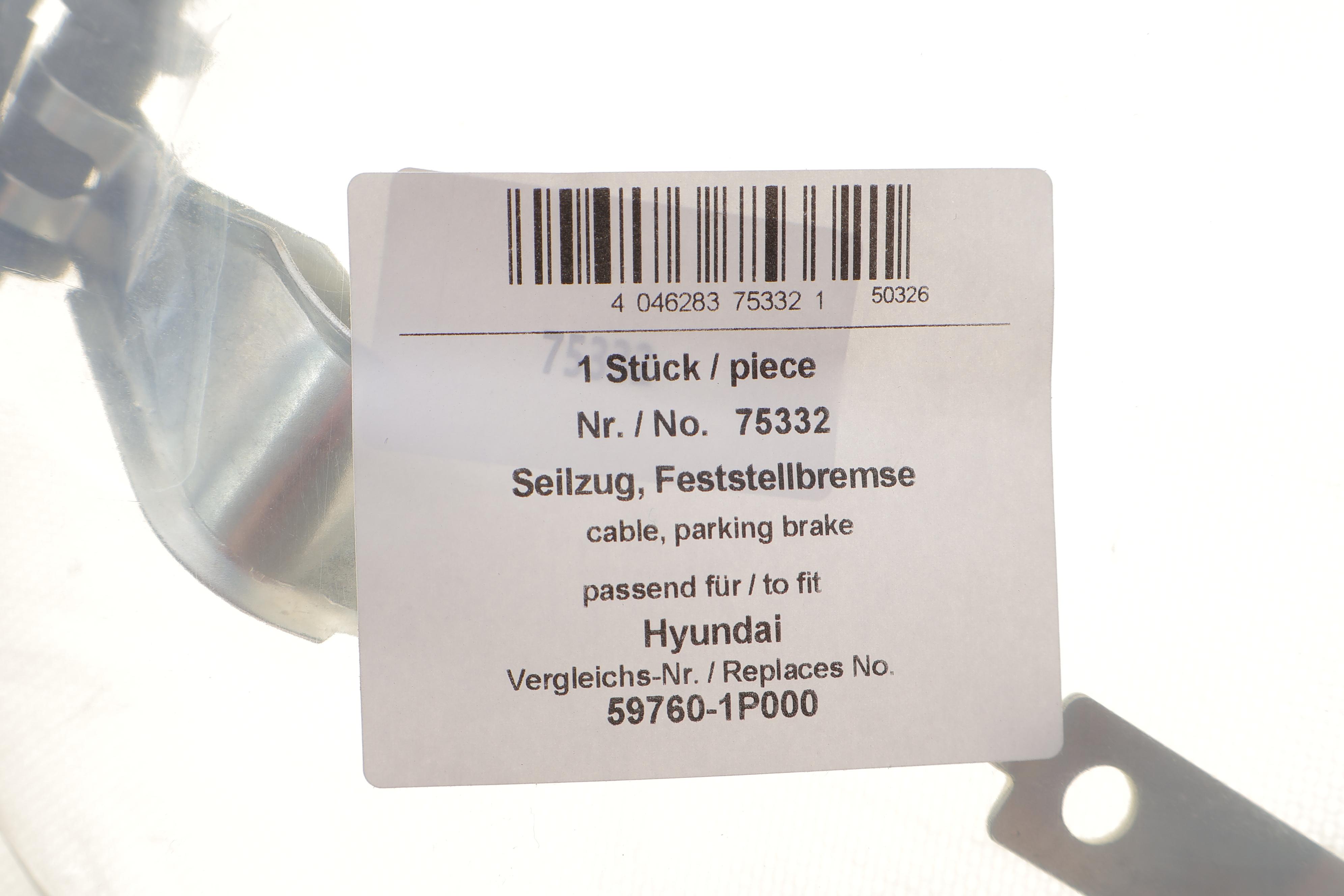 Трос ручника (задній) (L) Hyundai ix20/Kia Venga 10-19