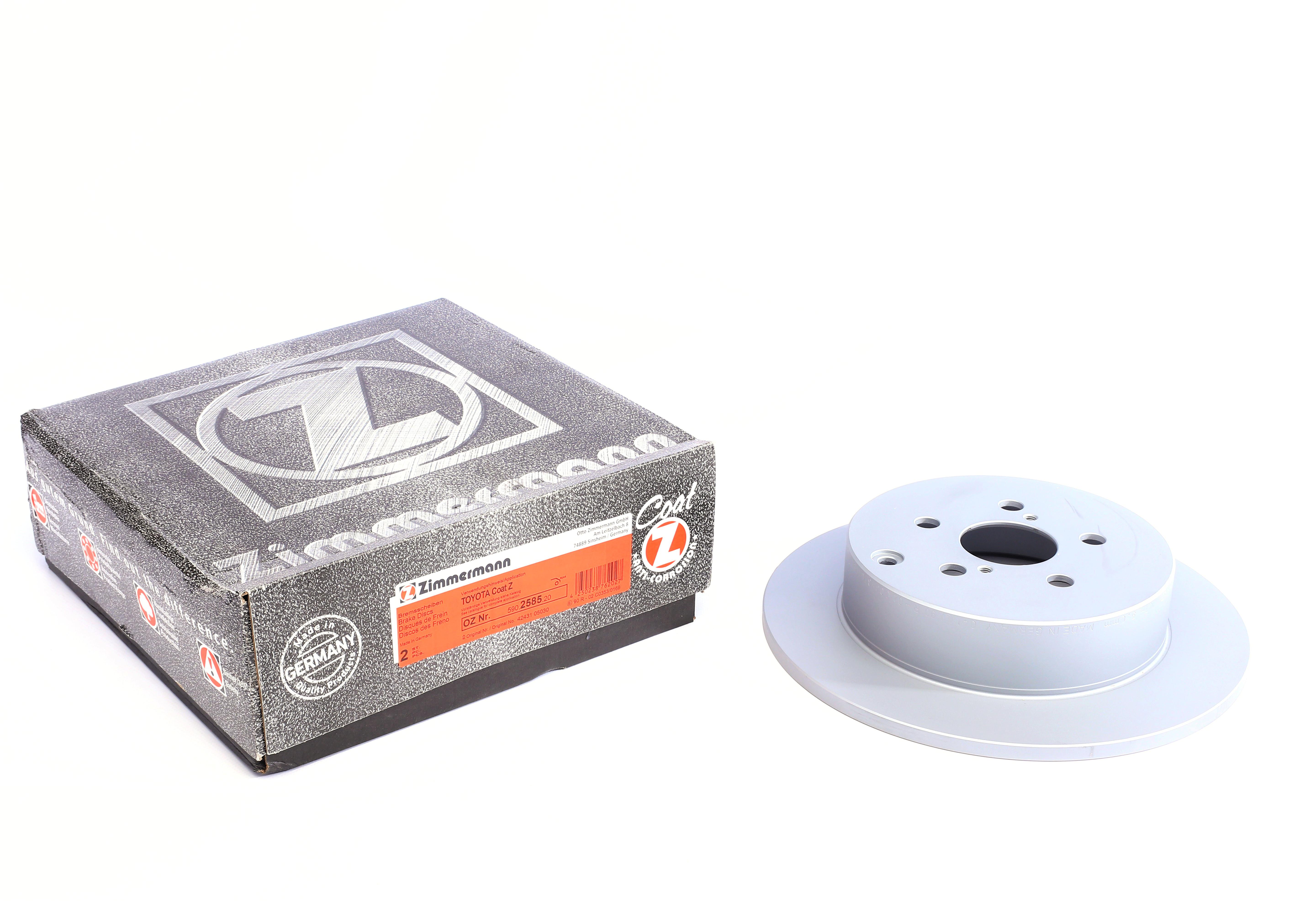 Диск гальмівний (задній) Totota Avensis 03-08 (280x10) (з покриттям) (повний)