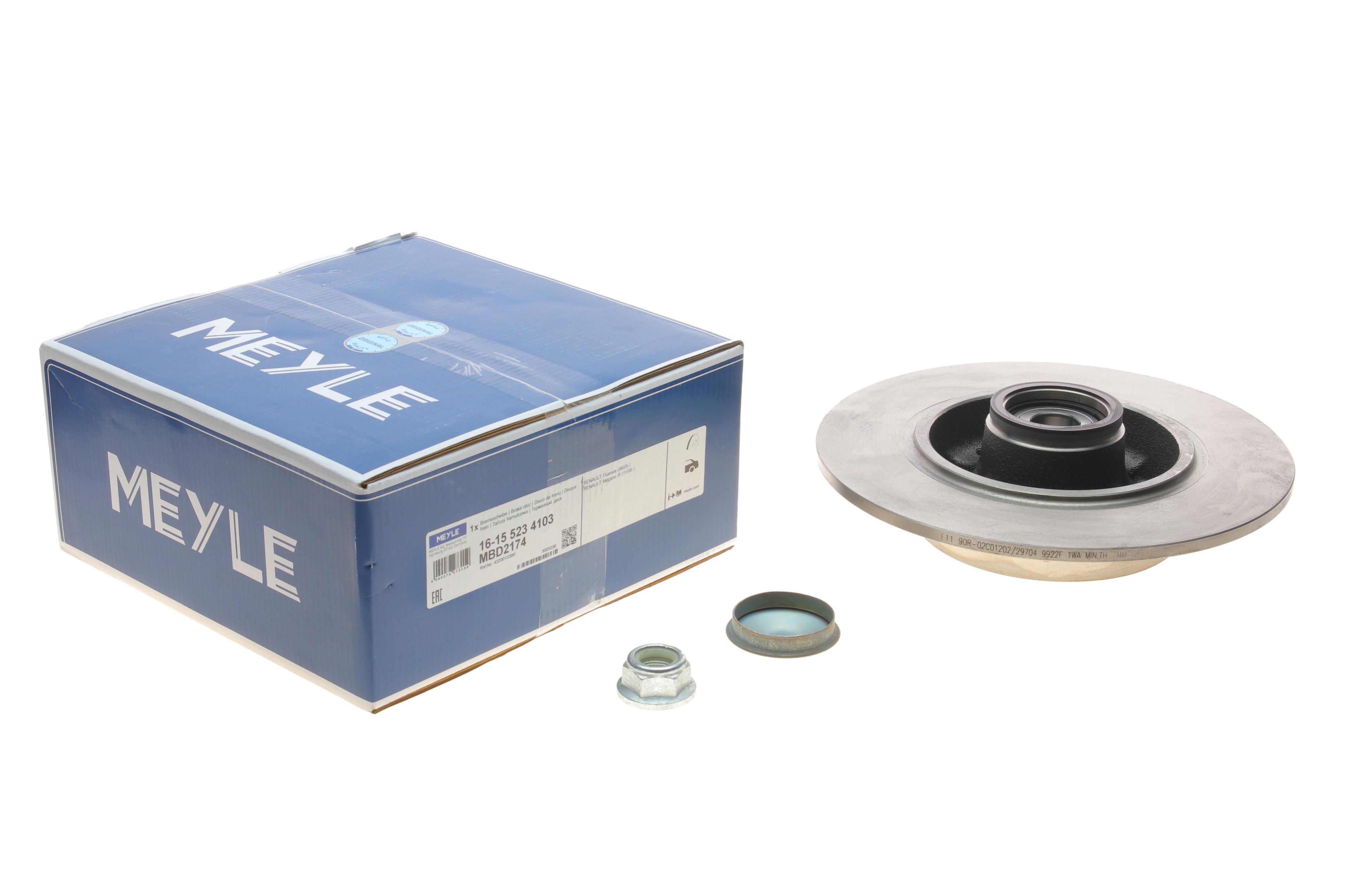 Диск гальмівний (задній) Renault Megane III/Scenic III 08- (260x8) (+ABS) (з підшипником)