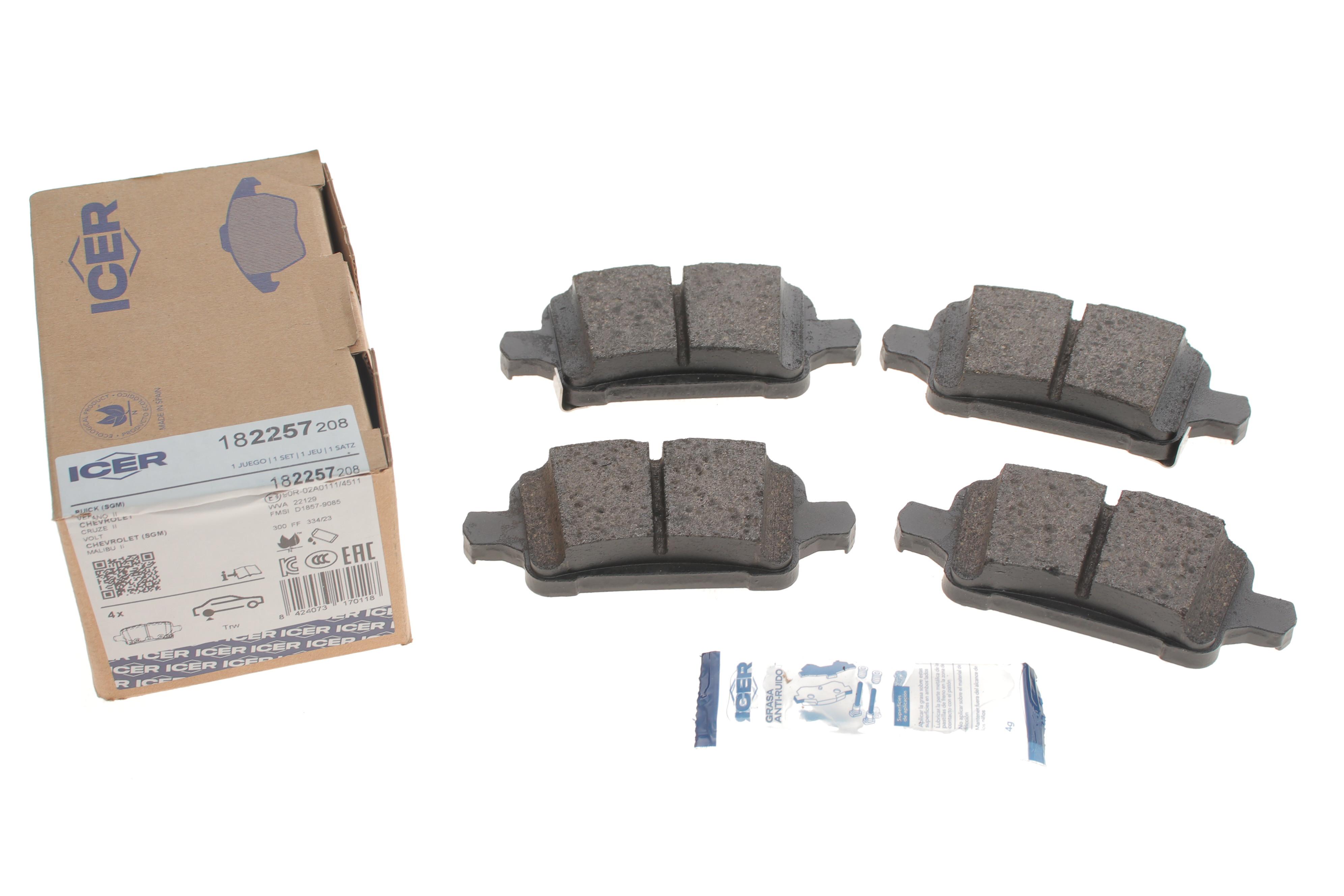 Колодки гальмівні (задні) Chevrolet Cruze/Bolt/Opel Astra K 15-