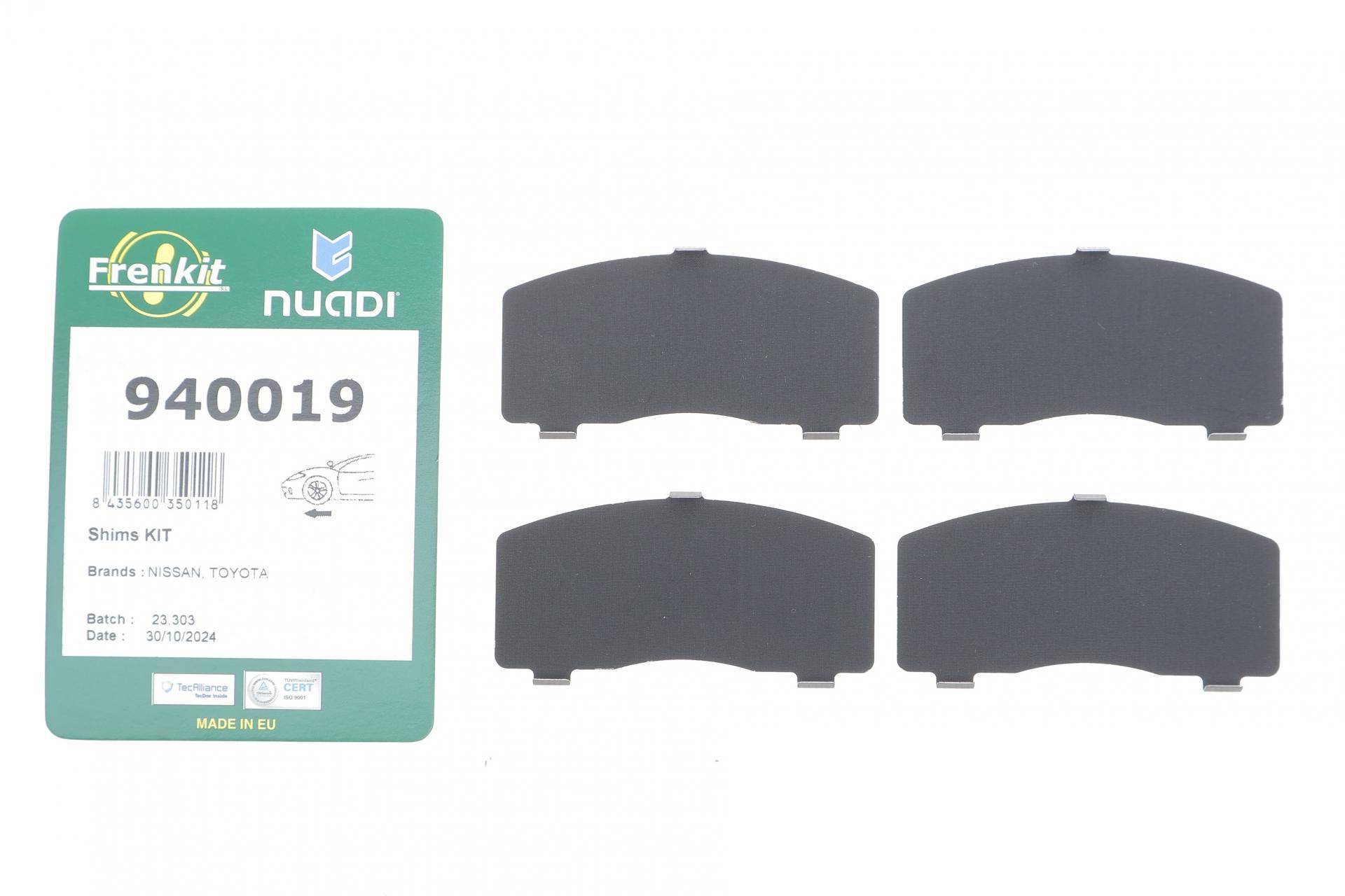 Комплект протискрипних пластин (передніх) Toyota Camry/Carina/Celica/Corolla 77-95