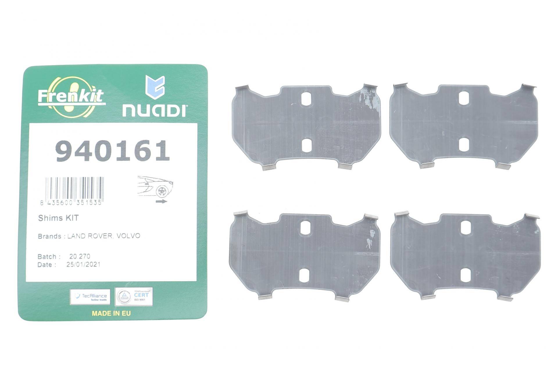 Комплект протискрипних пластин (задніх) Volvo S60/S80/V60/V70/XC60/XC70 07-