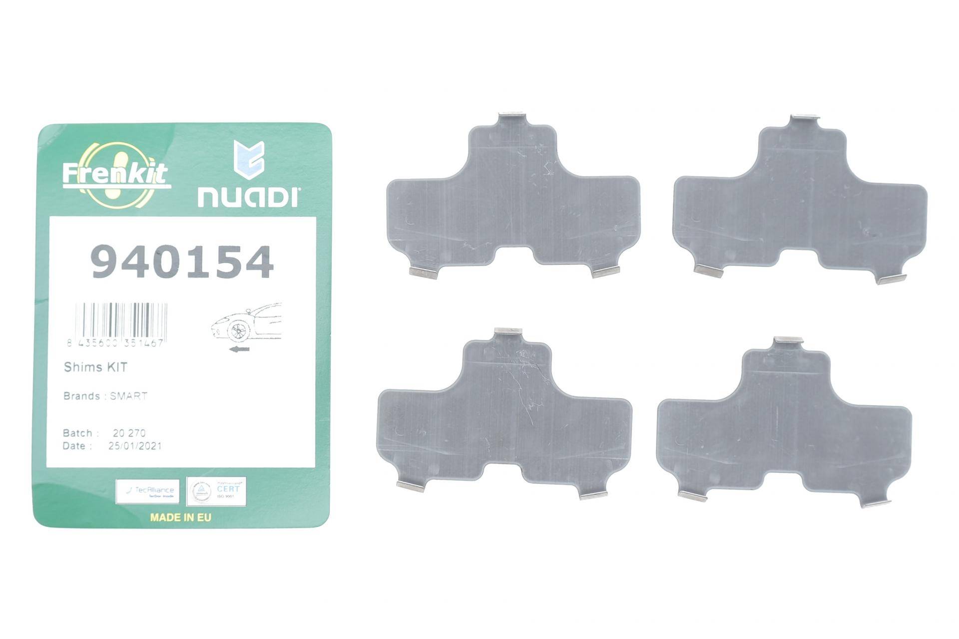 Комплект протискрипних пластин (передніх) Smart Cabrio/City-Coupe/Fortwo 98- (Bosch)