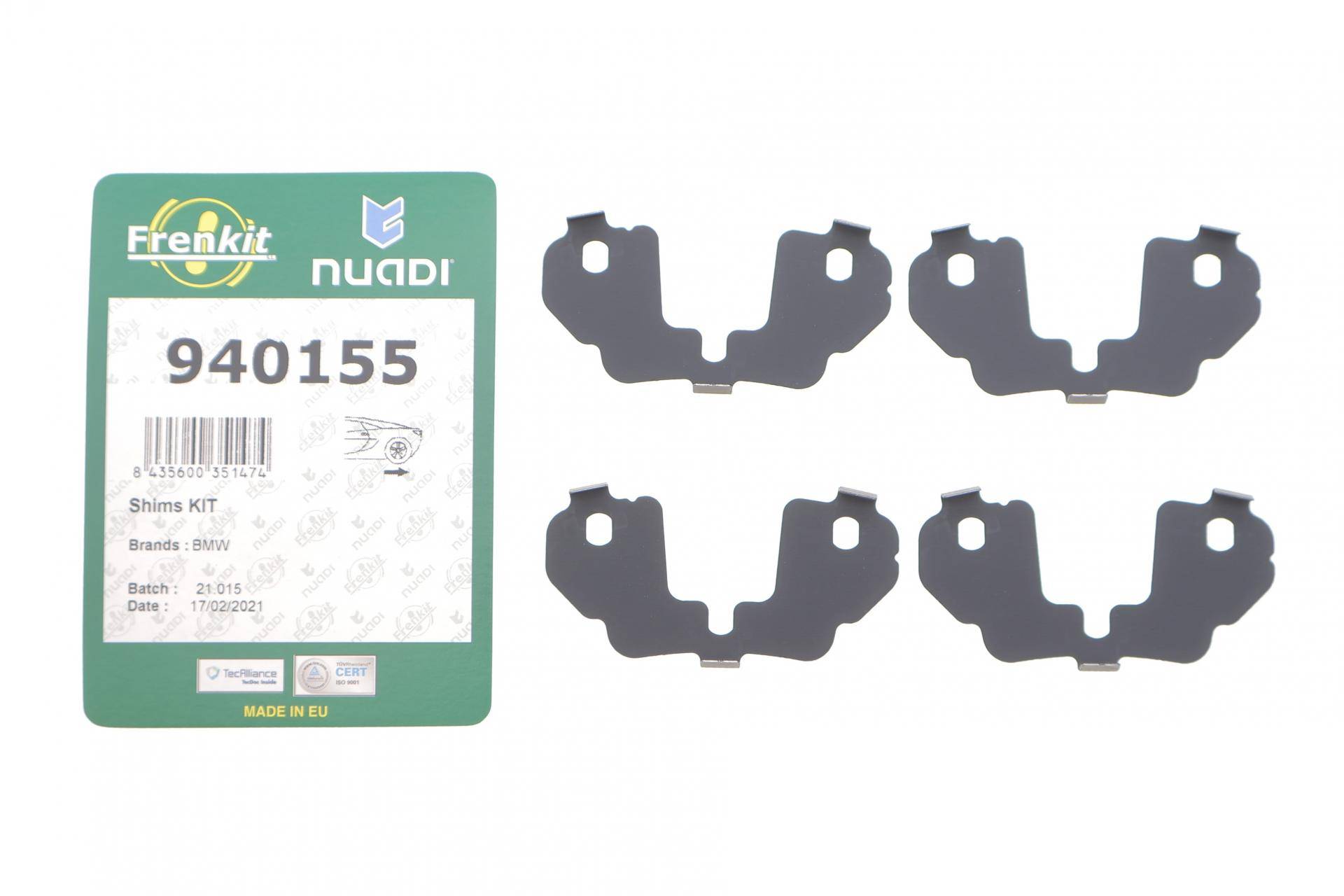 Комплект протискрипних пластин (задніх) BMW 1 (E87/E88) 06- (Ate/Teves)