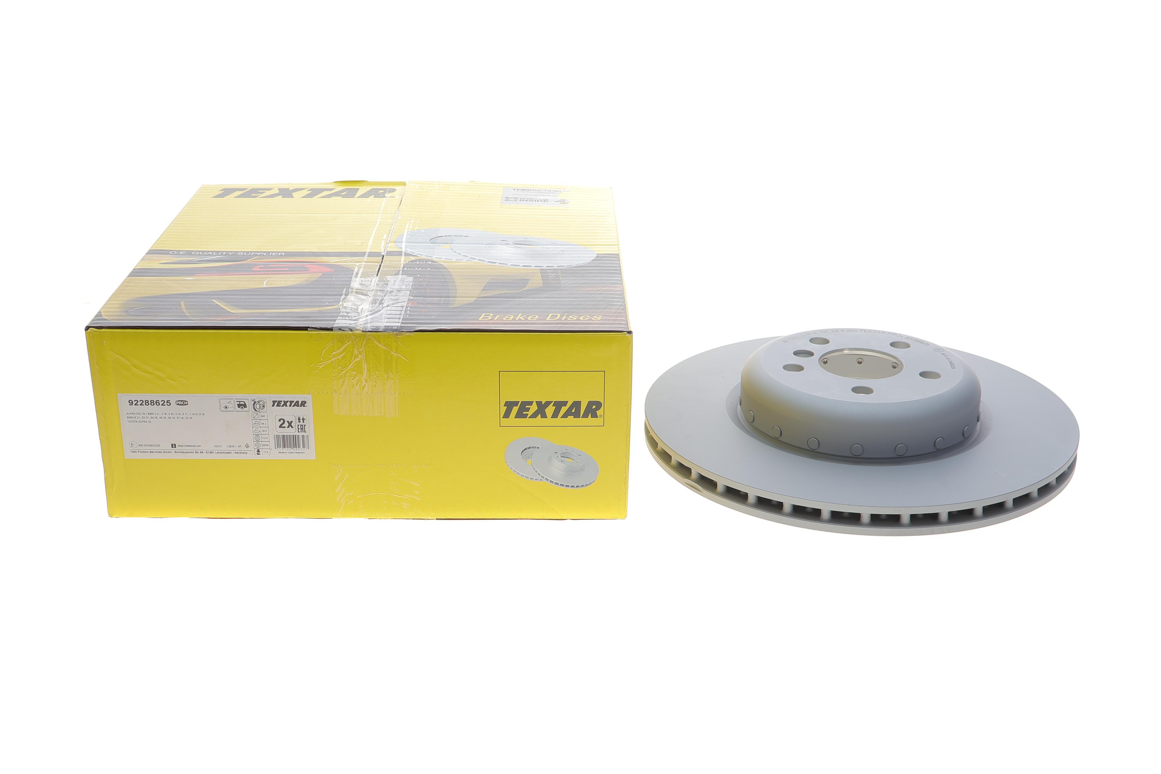 Диск гальмівний (задній) BMW 3 (G20/G30)/5(G31)/7 (G11,G12)/X5 (G05)/ X6 (G06) 17- (345x24) PRO+