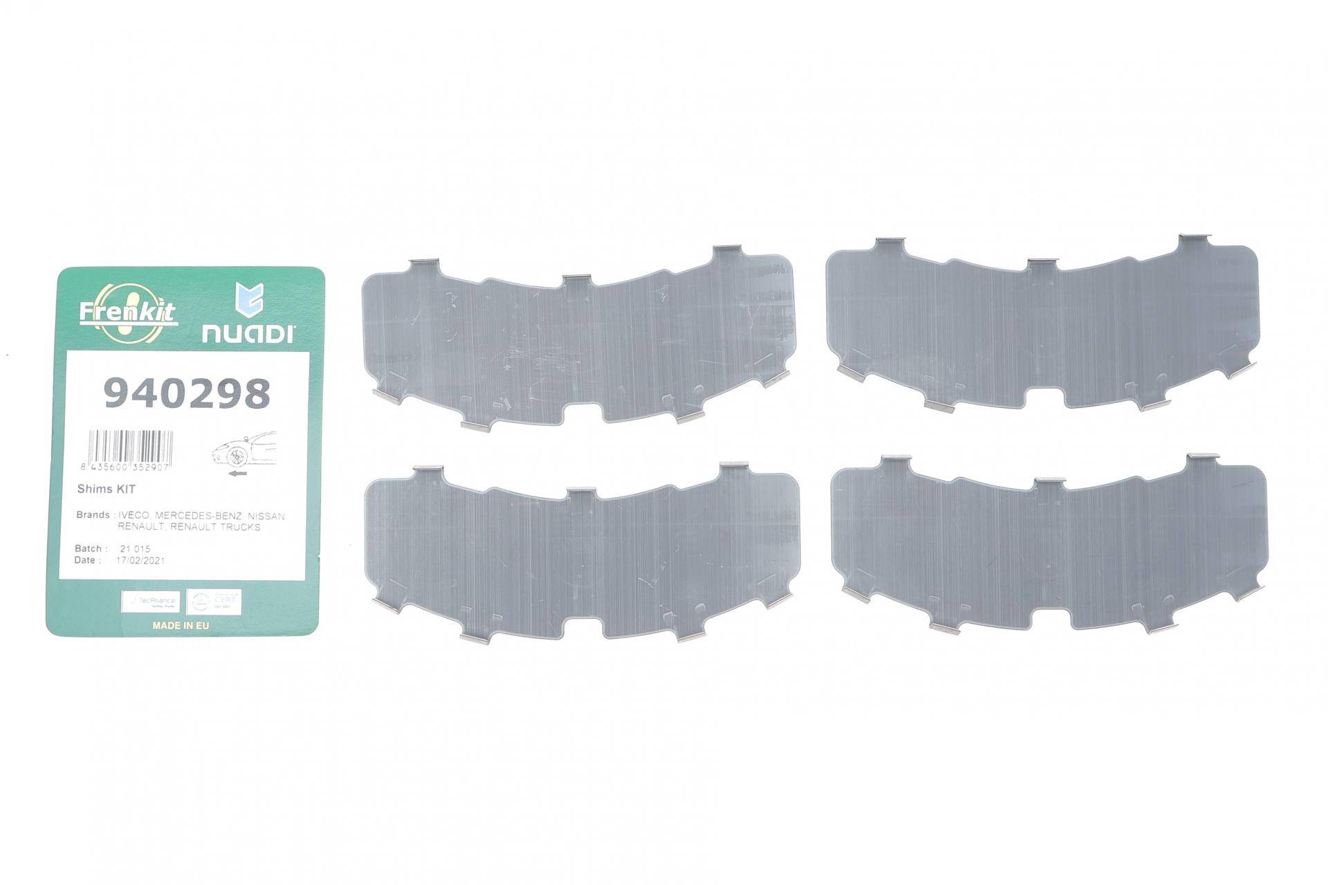 Комплект протискрипних пластин (передніх) Renault Master 3.0 dCi 05-