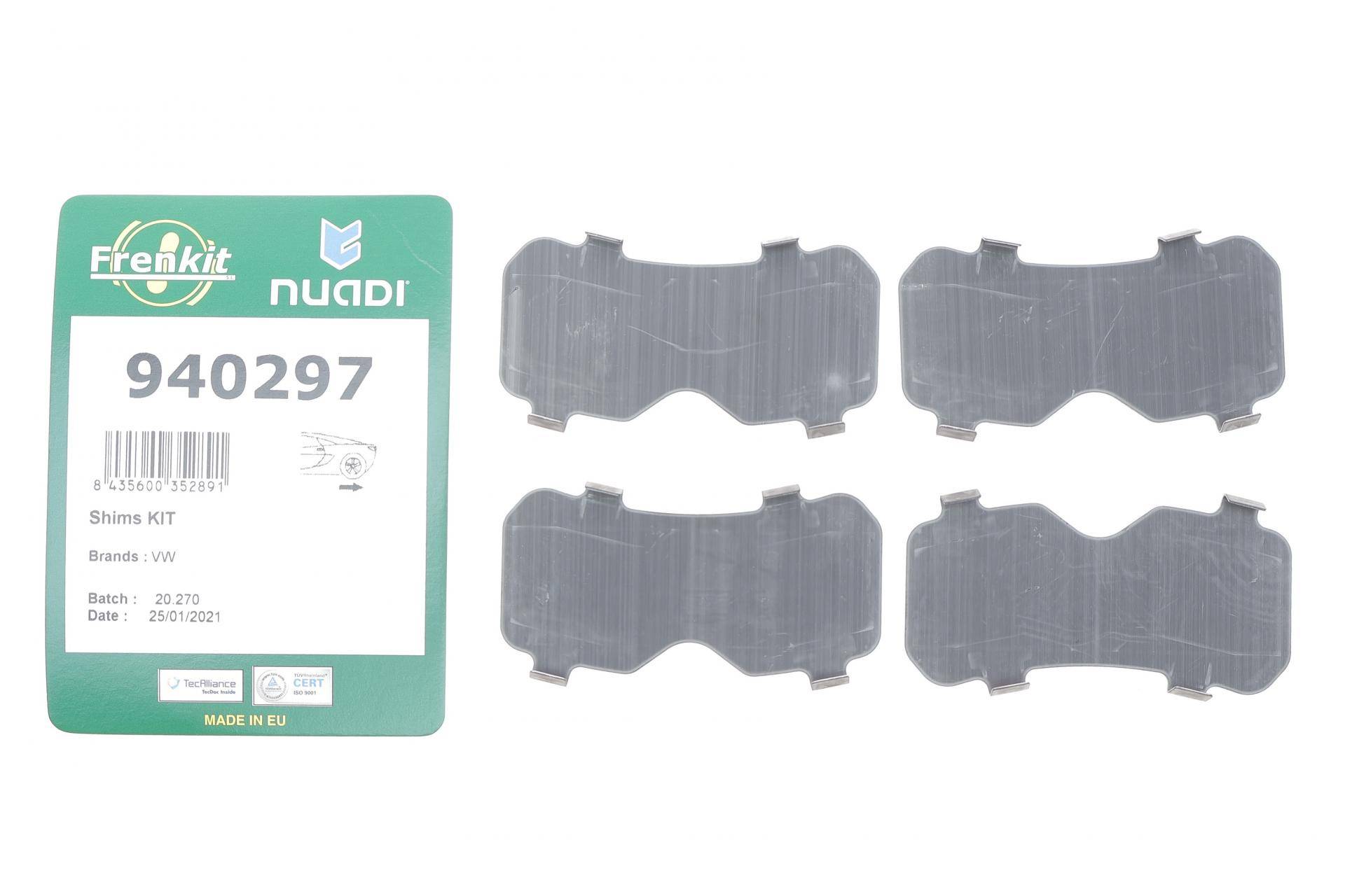 Комплект протискрипних пластин (задніх) VW Crafter 2.0/2.5 TDI 06-16