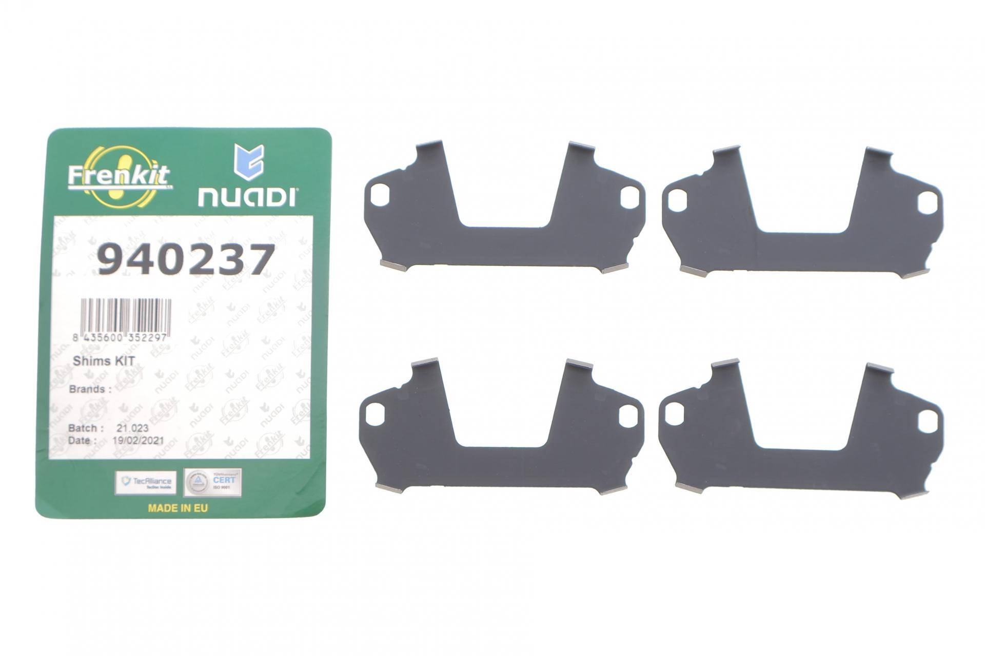 Комплект протискрипних пластин (передніх) Citroen C2/C3 02-12