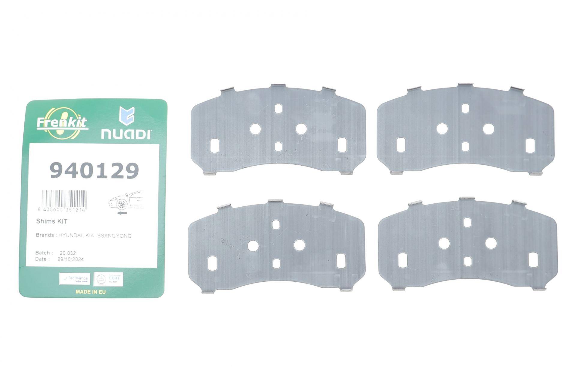 Комплект протискрипних пластин (передніх) Hyundai Santa Fe/Kia Sorento 00- (Mando)