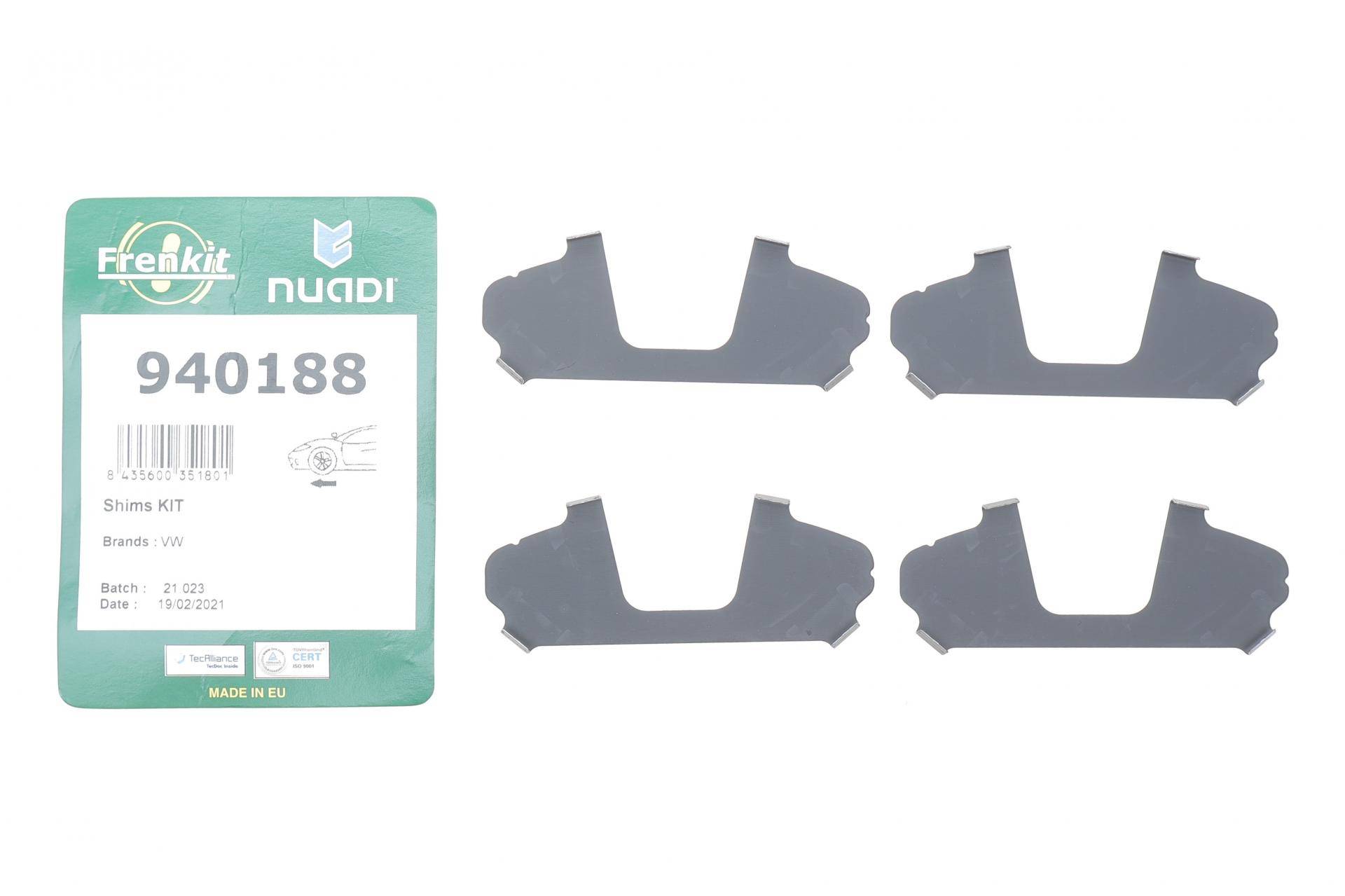 Комплект протискрипних пластин (передніх) VW T4 1.8/1.9D 90-95