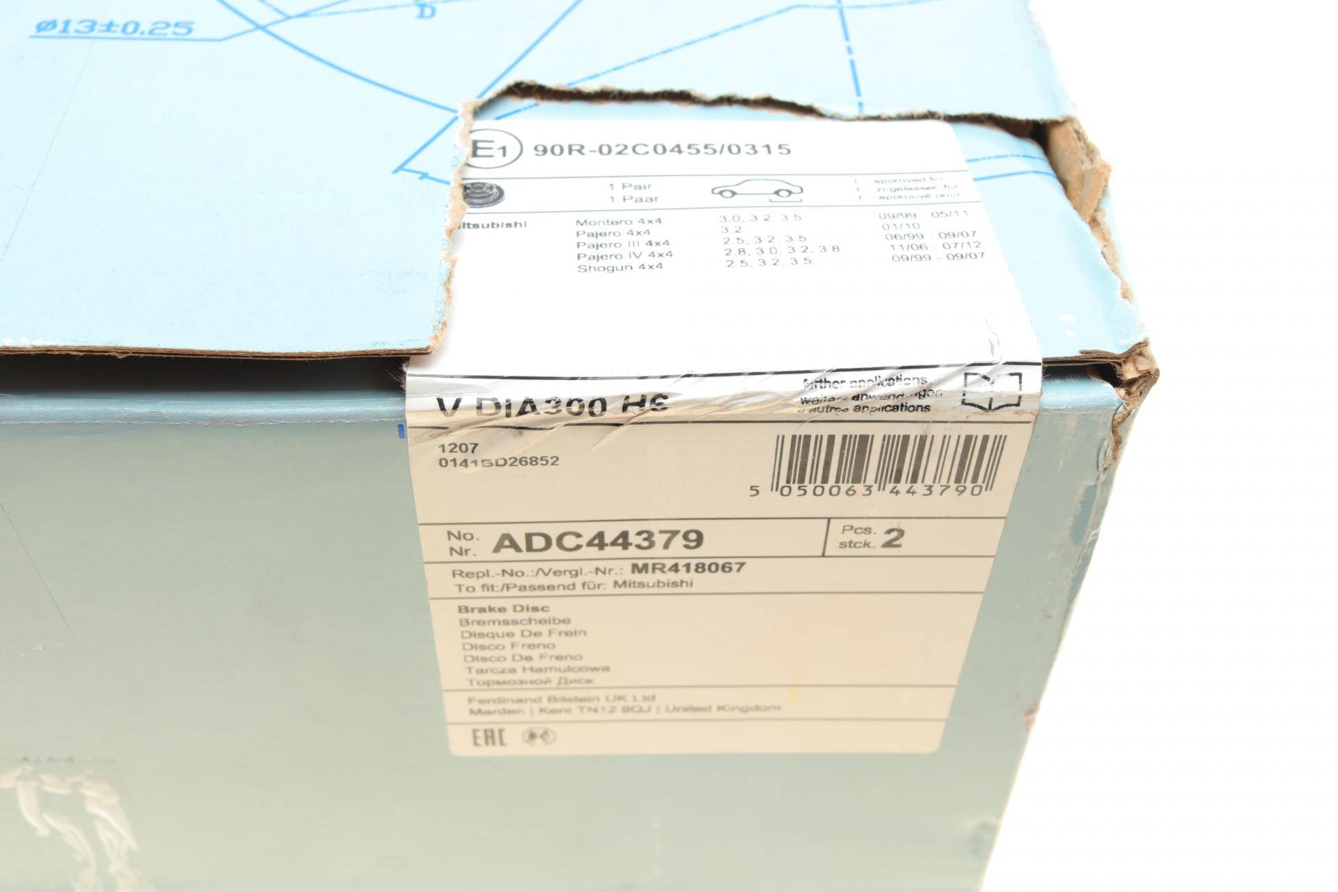 Диск гальмівний (задній) Mitsubishi Pajero/Montero 00-12 (300x22)