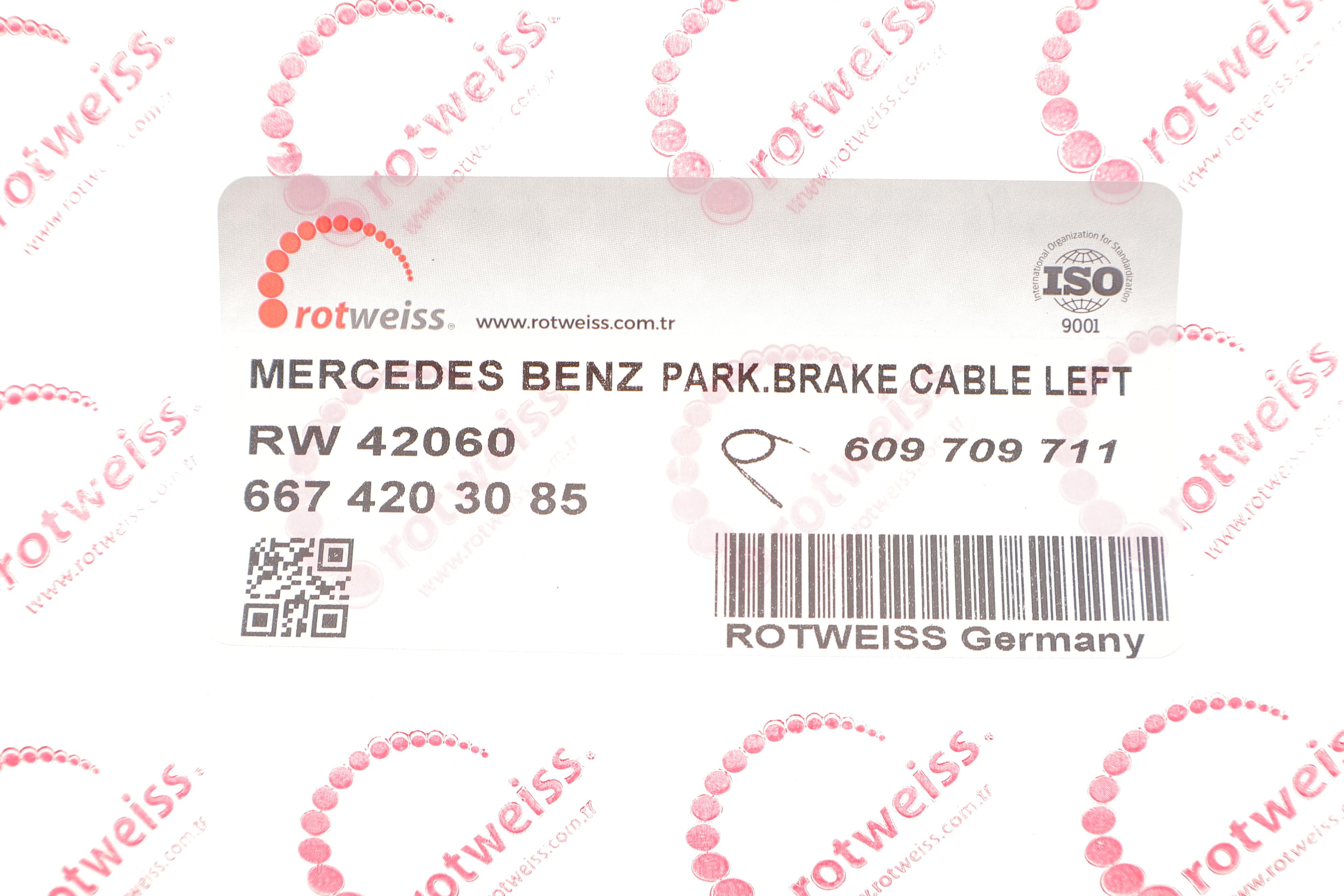 Трос ручника (центральний) (L) MB 609-814D