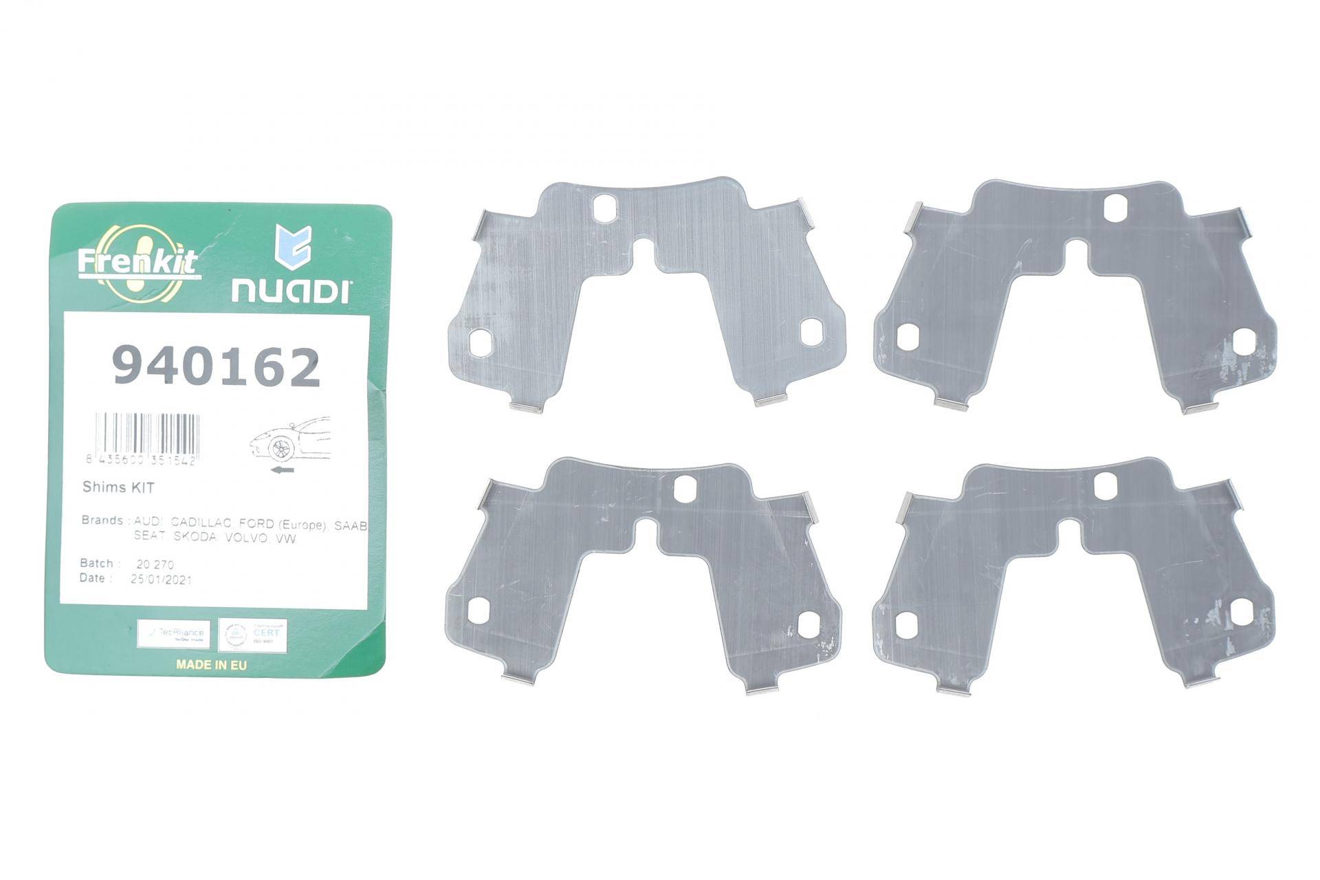 Комплект протискрипних пластин (передніх) VW Golf V/Passat 05-10