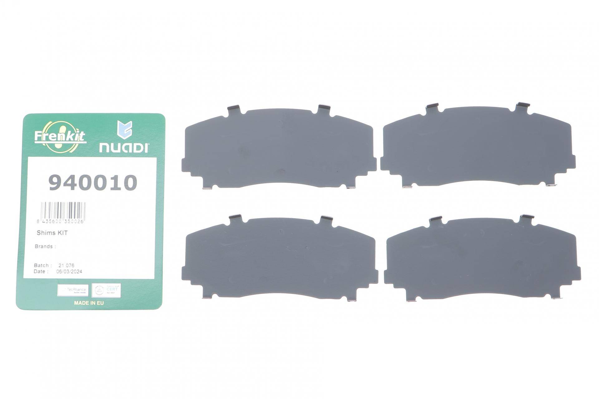 Комплект протискрипних пластин (передніх) Mazda CX-5 2.2D 16-/CX-9 16-