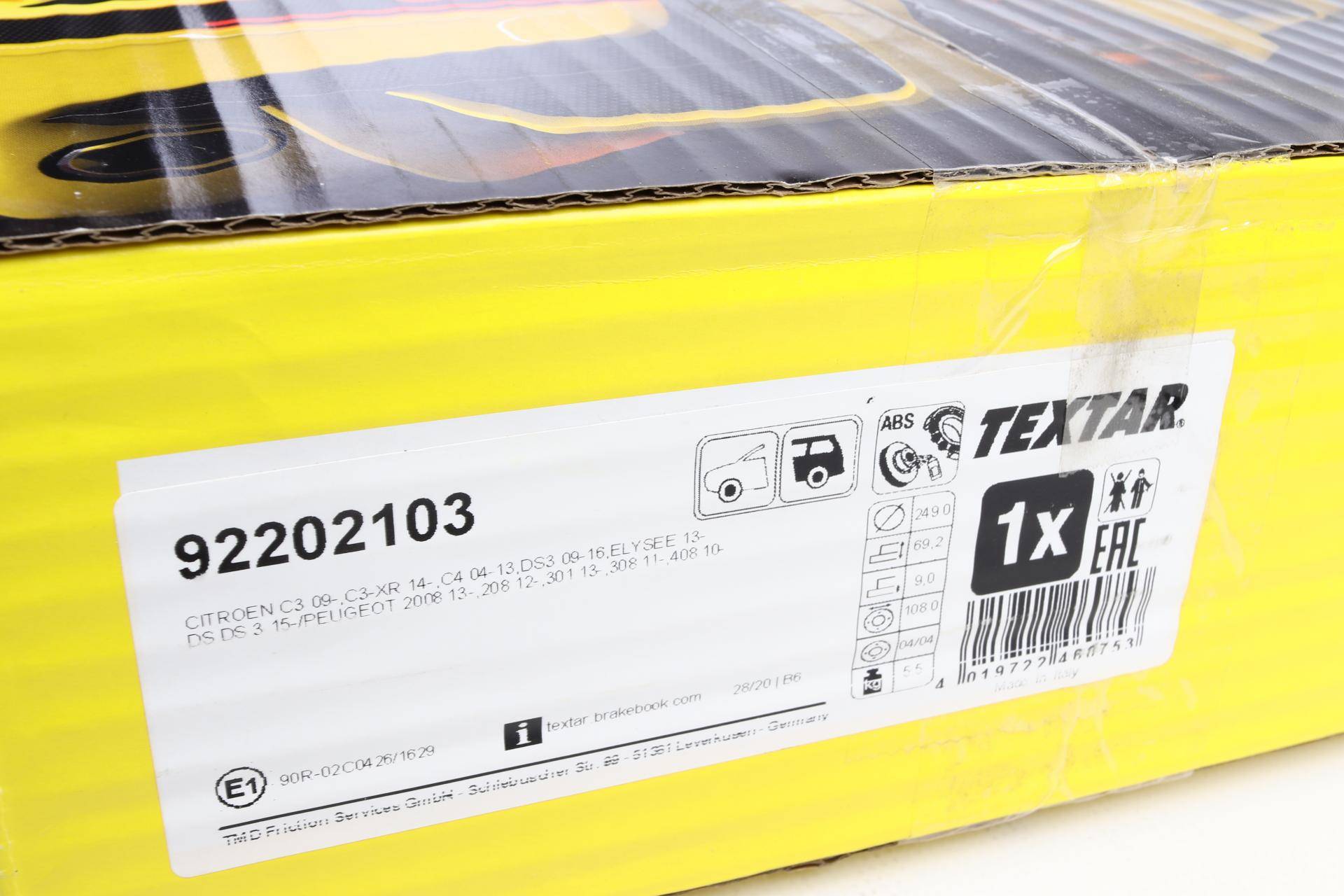 Диск гальмівний (задній) Citroen C3/C4 /Peugeot 207/307 05- (249х9) (d=30mm) (з підшипником) PRO