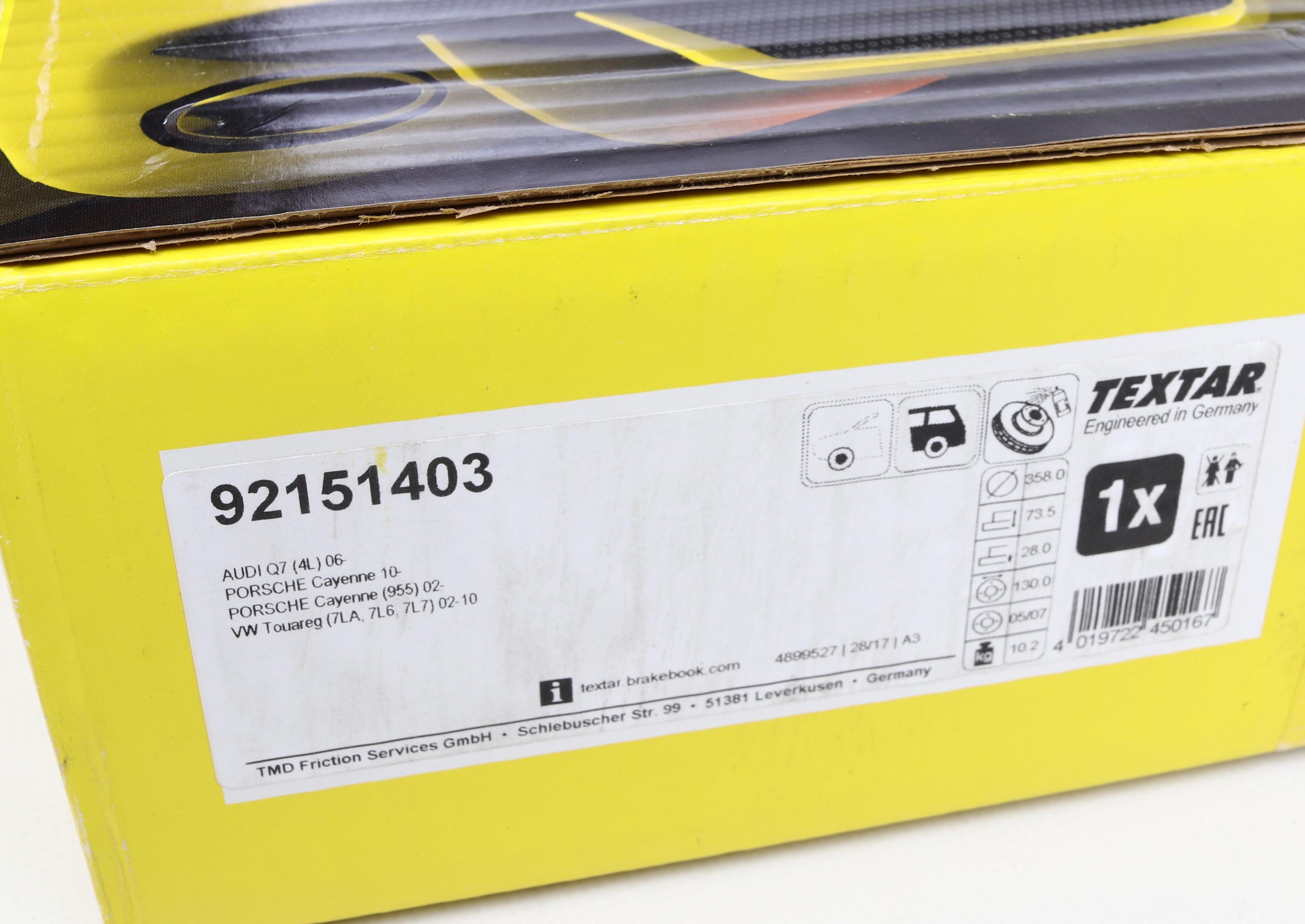 Диск гальмівний (задній) Audi Q7 06-16/Porsche Cayenne 02-/VW Touareg 03-10 (358x28) PRO