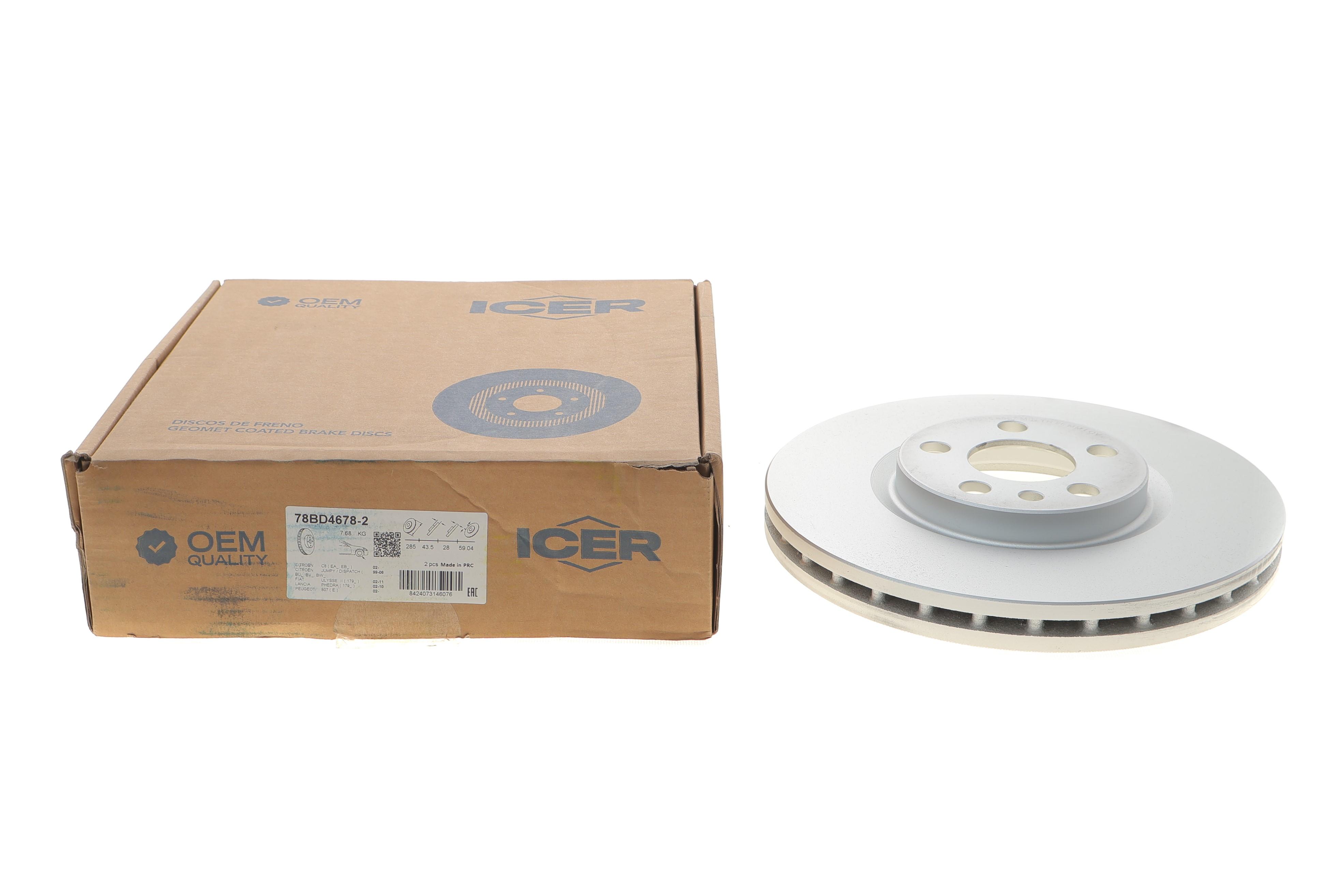 Диск гальмівний (передній) Citroen Jumpy 99-06/C8/Peugeot 807/Fiat Ulysse 02- (285x28) (з покр)(вент)