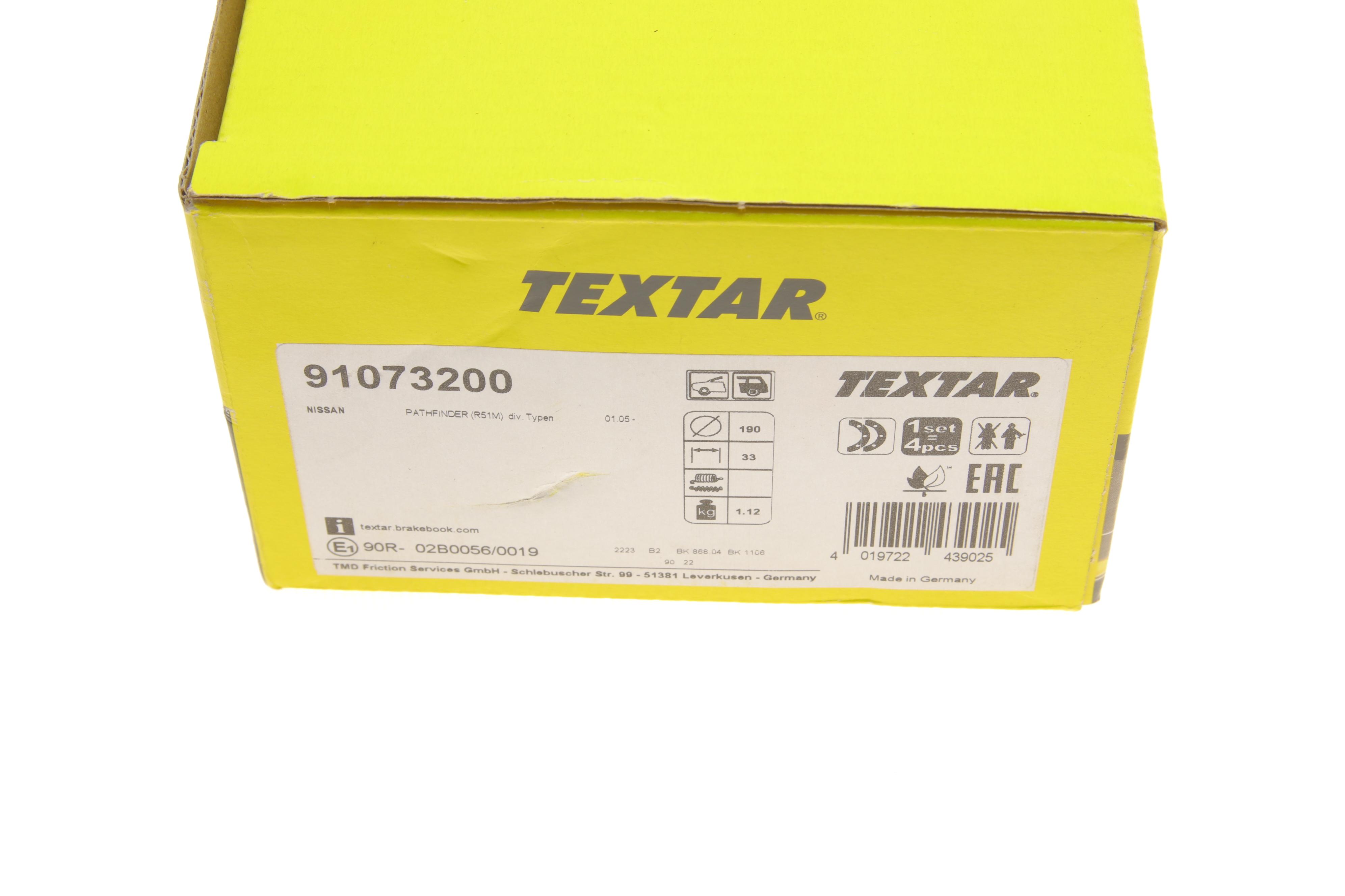 Колодки гальмівні (задні) Nissan Navara/Pathfinder 05- (барабанні) (190x33)