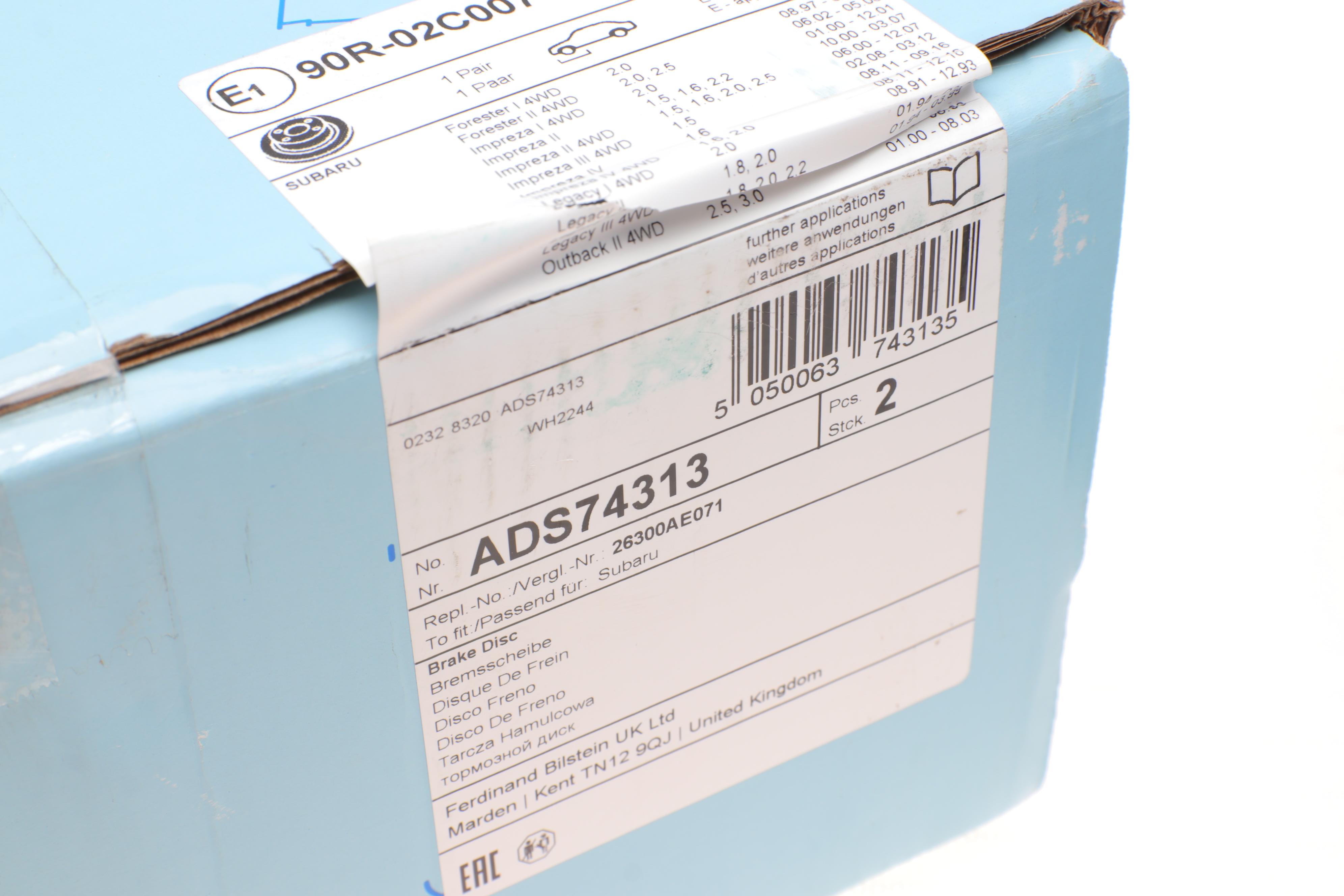 Диск гальмівний (передній) Subaru Forester 97-/Impreza 95-/Outback 00- 2.0/2.5 AWD (277x24)