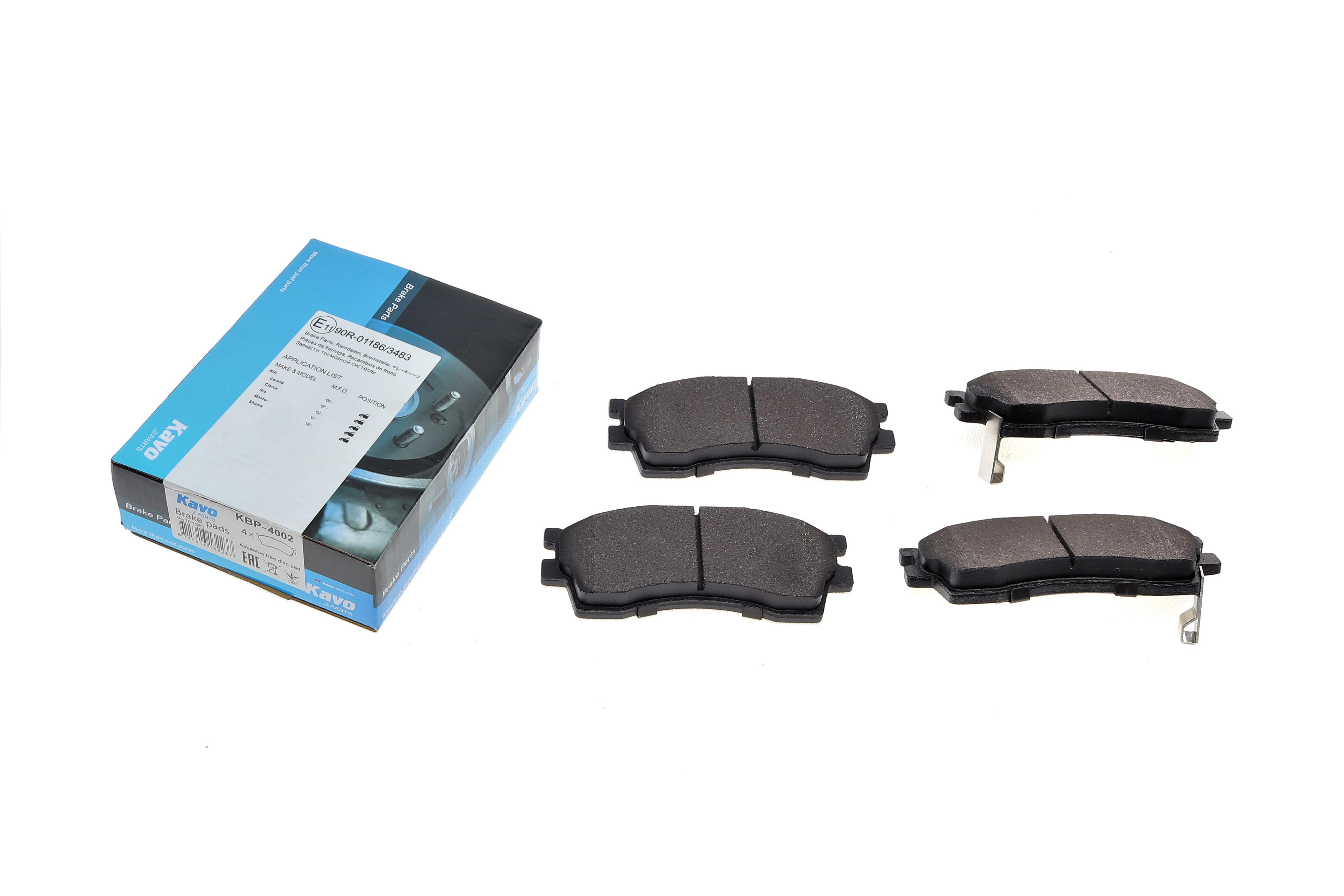 Колодки гальмівні (передні) Kia Rio 00-11/Spectra 01-10 (129.2x43.5x15.5)