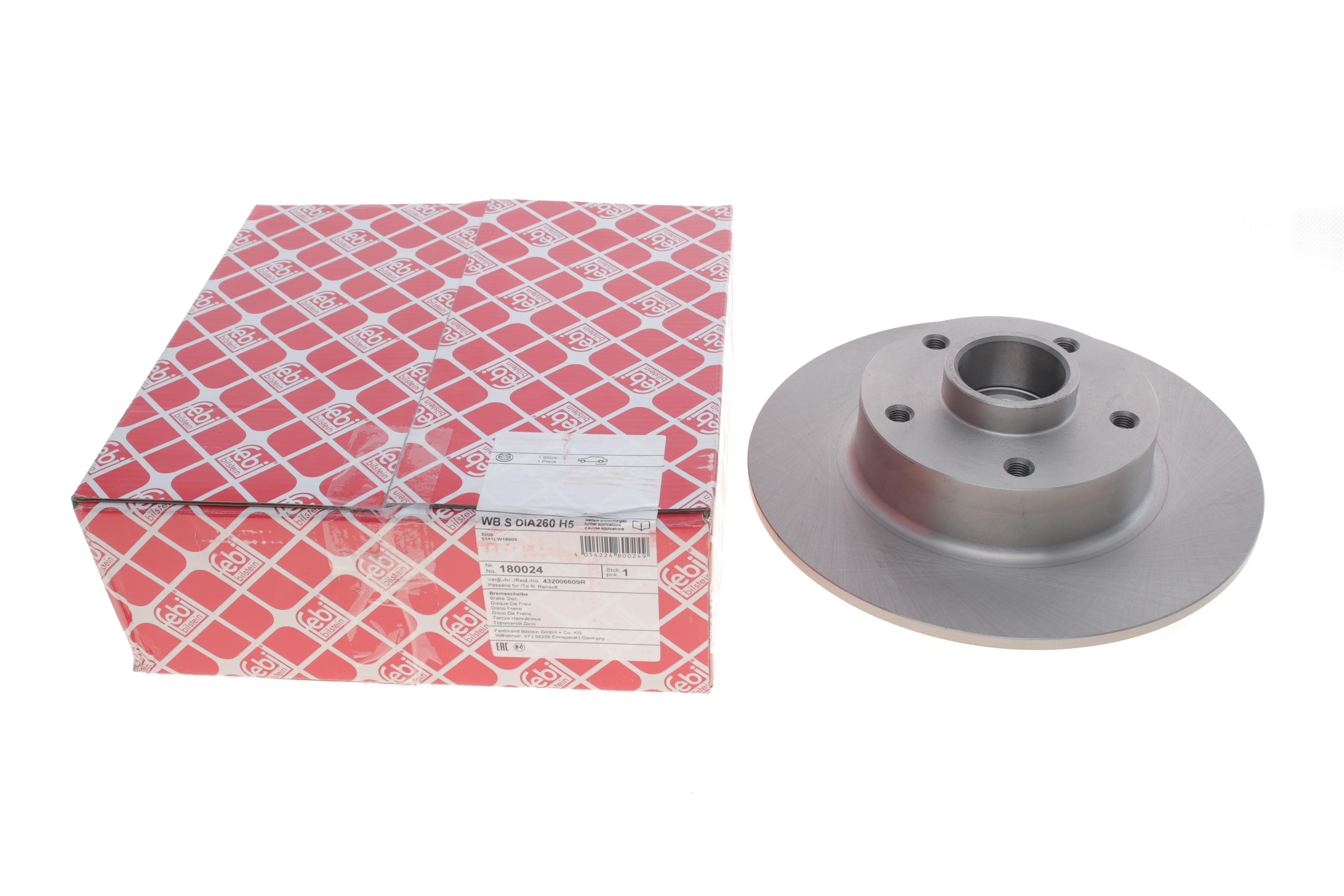 Диск гальмівний (задній) Renault Megane IV 15- (260x8) (+ABS) з підшипником