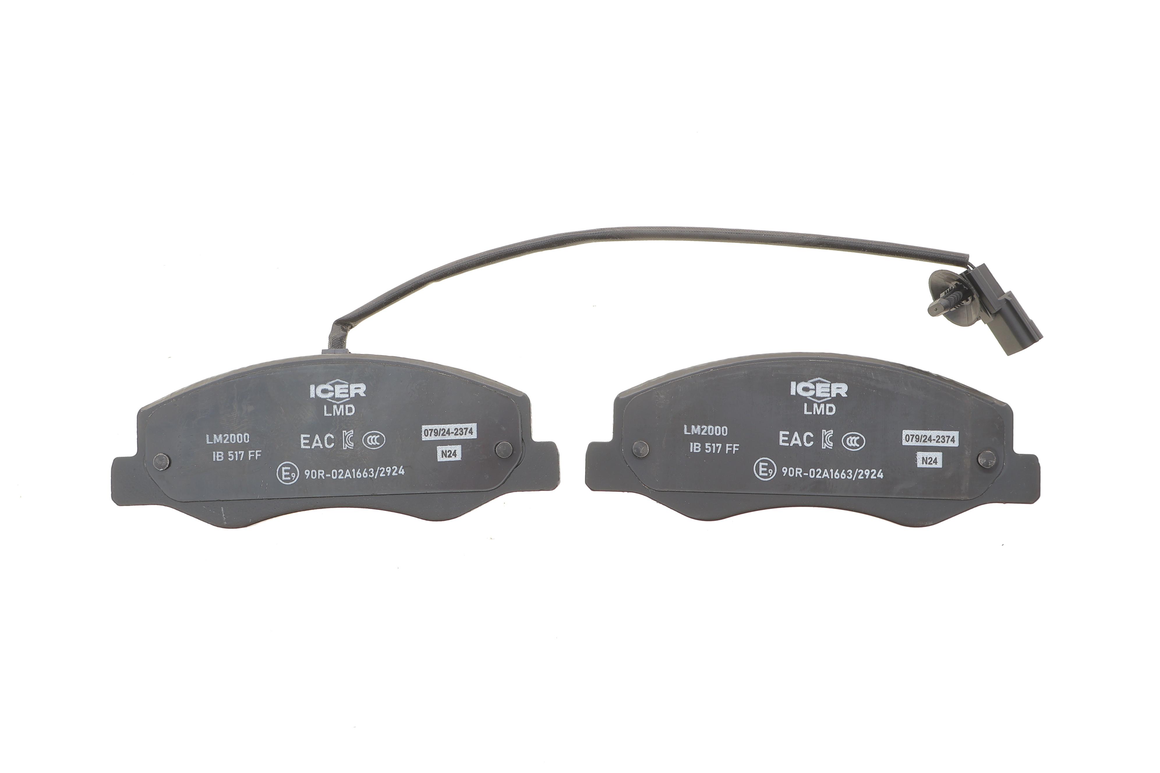 Колодки гальмівні (задні) Renault Master III/Opel Movano B/Nissan NV400 10- (+датчик)(спарка)