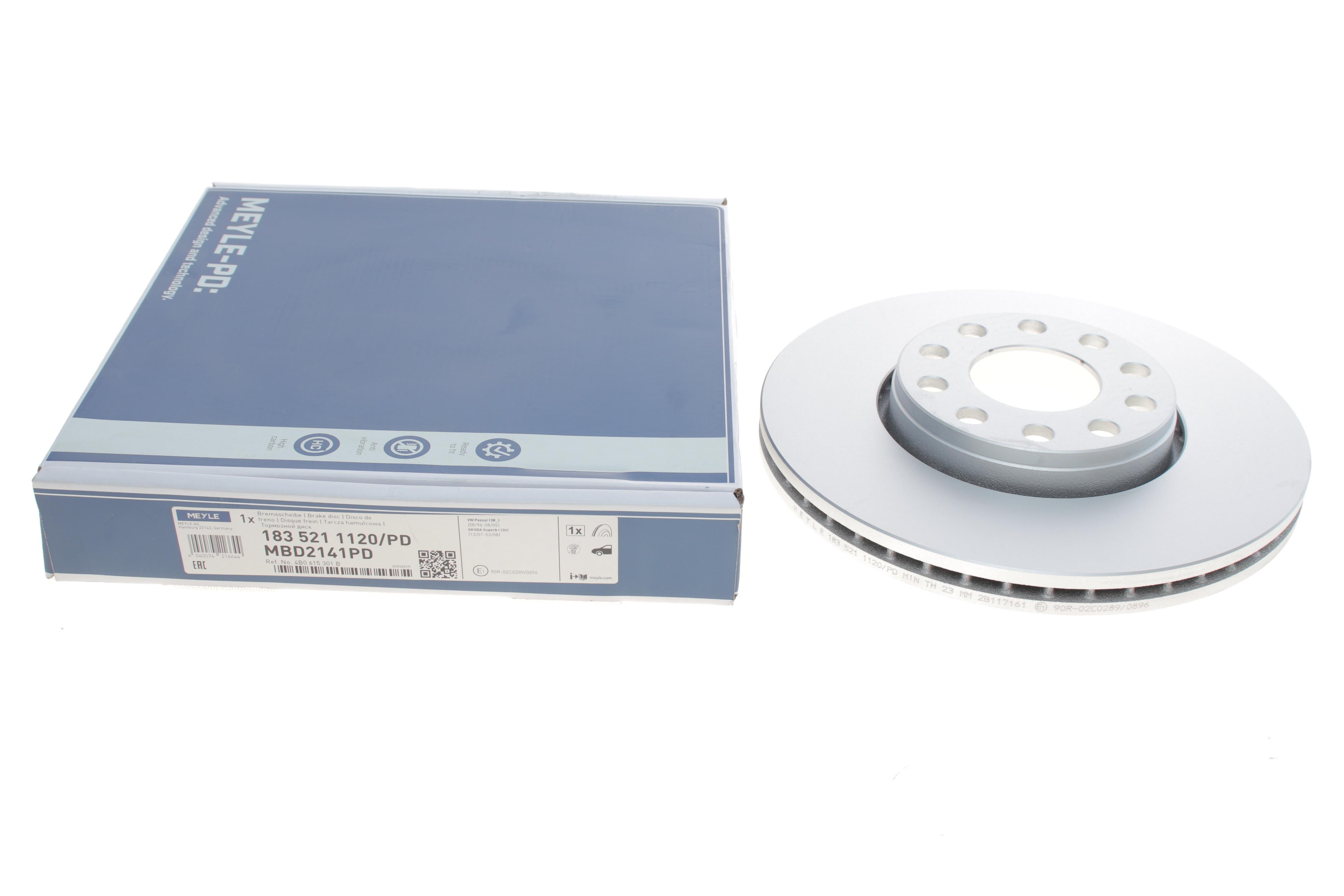 Диск гальмівний (передній) Audi 100/A4/A6/Skoda SuperB I/VW Passat (288x25) 1.6-3.0 90-13