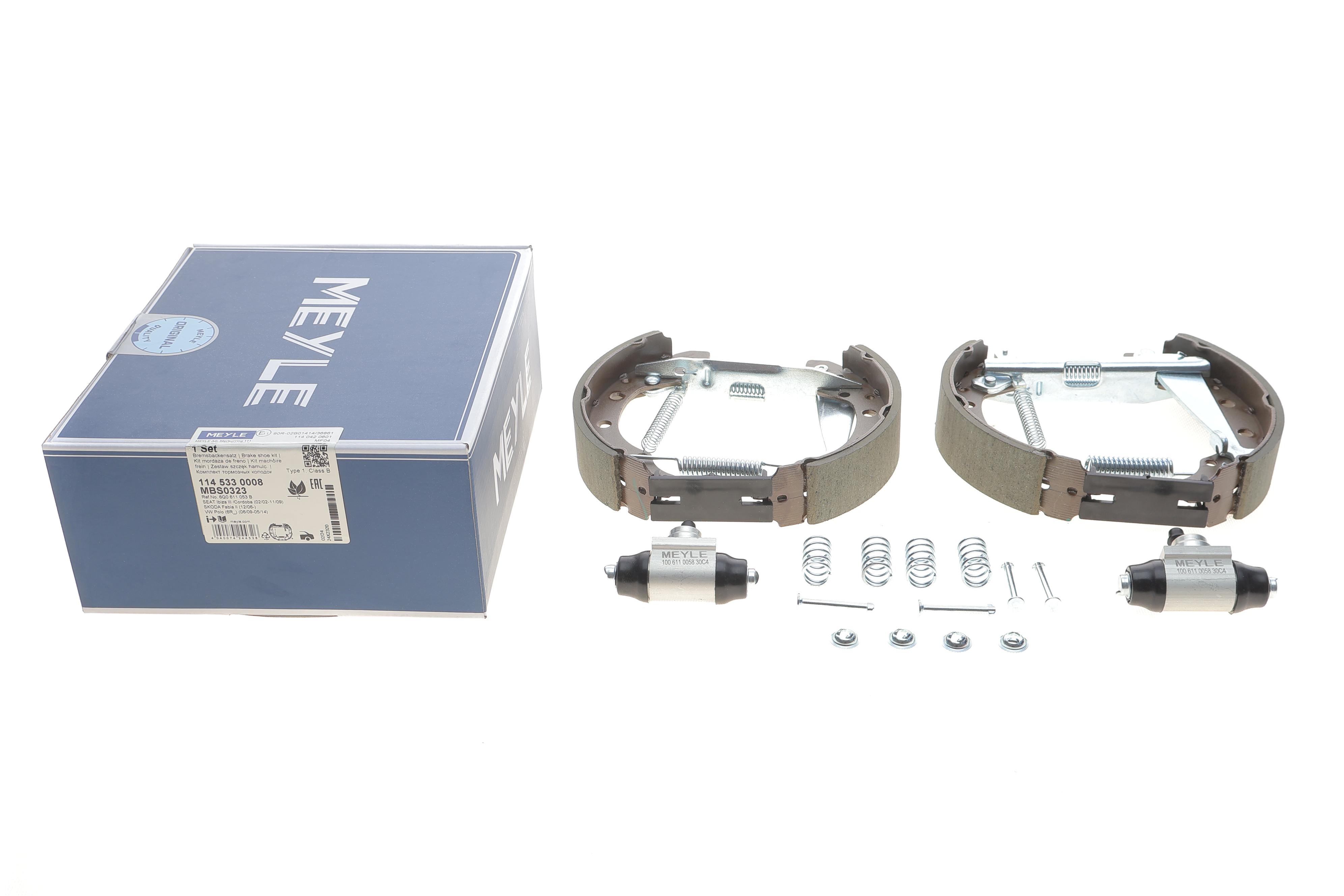 Комплект колодок гальмівних (задні) VW Caddy II 96-00 (барабанн/повний набірі) (200x40)