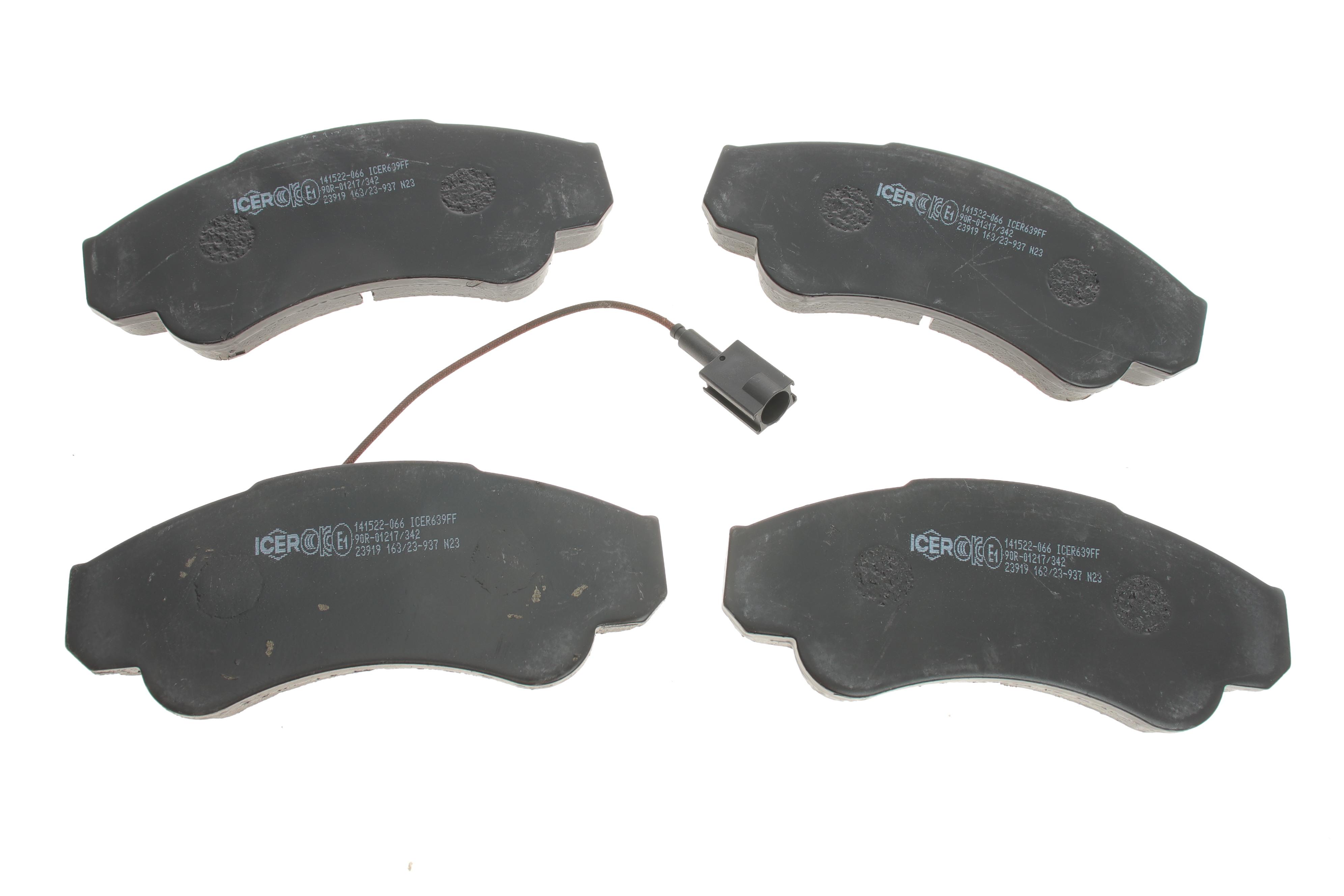 Колодки гальмівні (передні) Citroen Jumper/Fiat Ducato/Peugeot Boxer 99- R16 (+датчик)