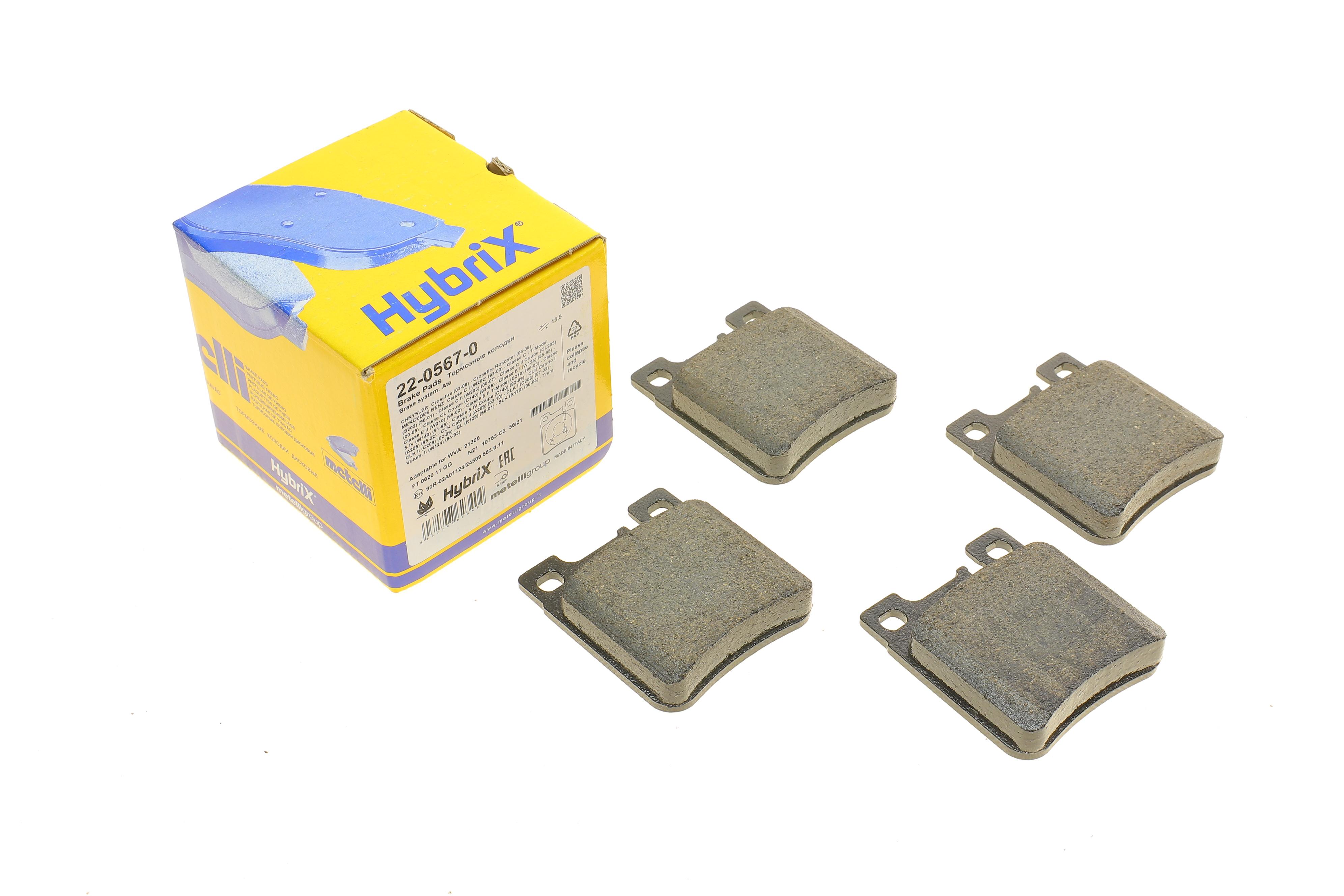 Колодки гальмівні (задні) MB C-class (W202/W203)/E-class (W124/W210)/S-class (W140/W220) 91-07/SLK