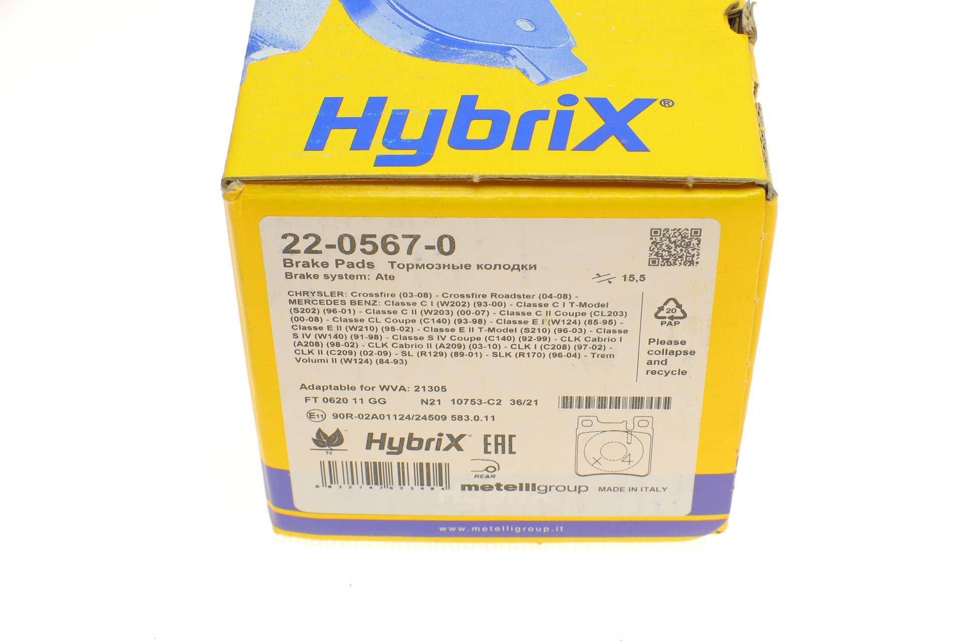 Колодки гальмівні (задні) MB C-class (W202/W203)/E-class (W124/W210)/S-class (W140/W220) 91-07/SLK