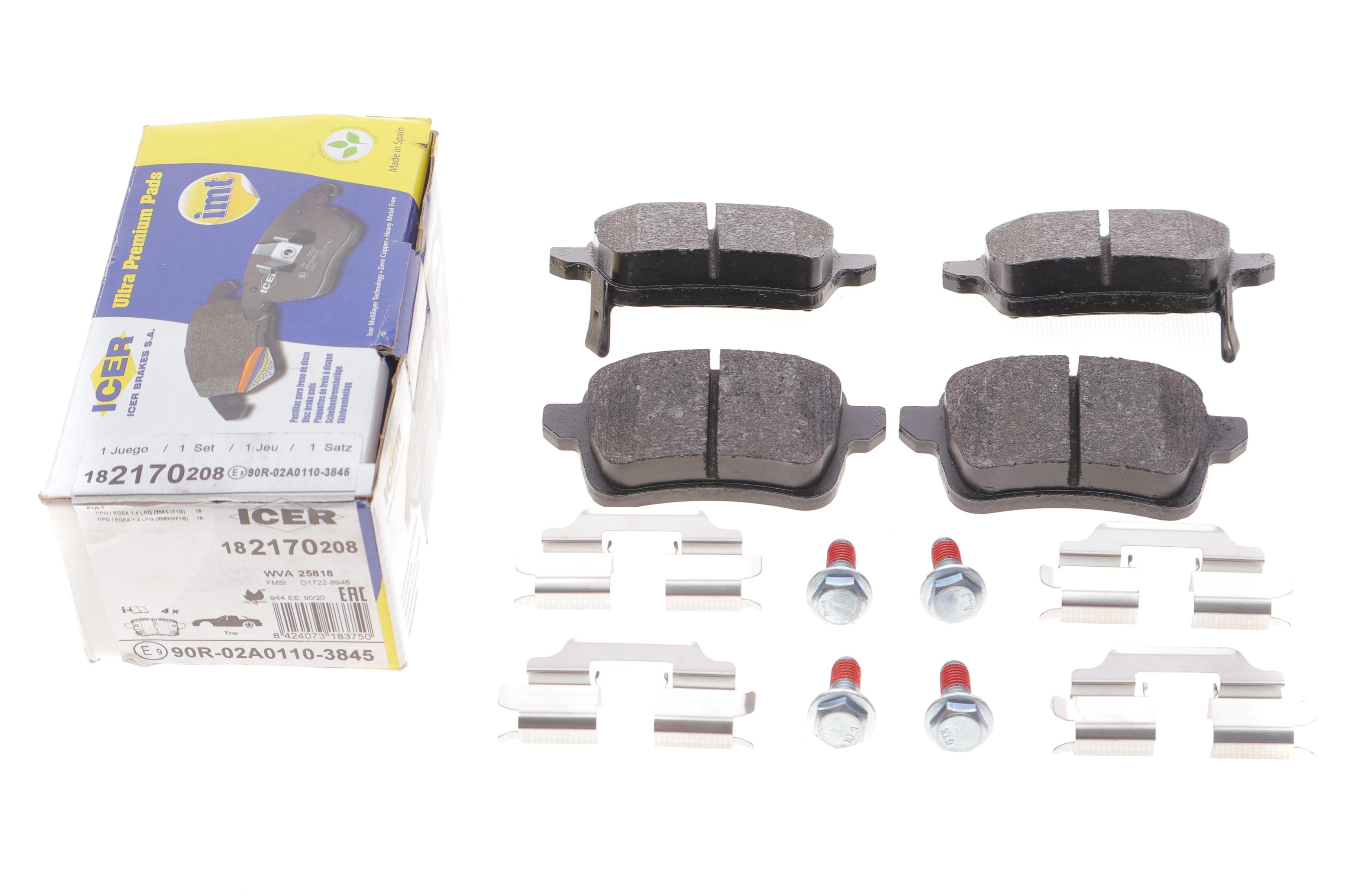 Колодки гальмівні (задні) Fiat Tipo 15-