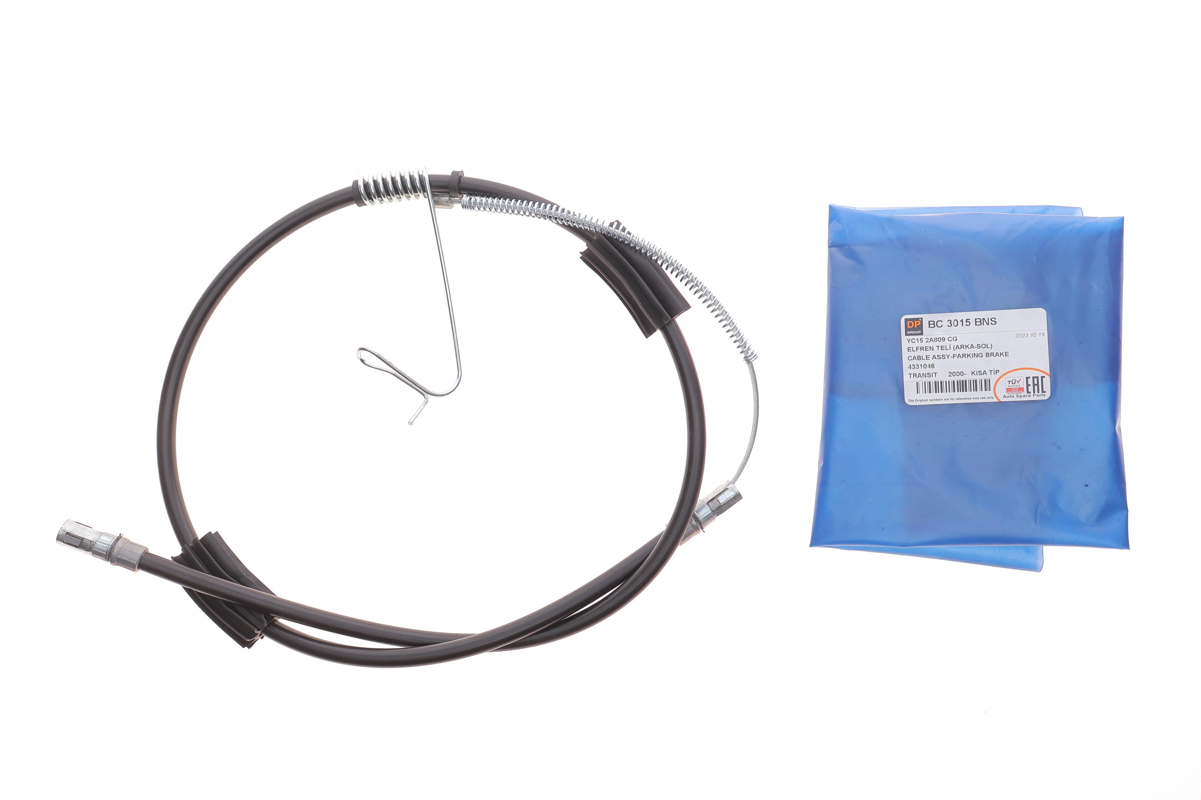 Трос ручника (задній) (L) Ford Transit (V184)(1528/1238mm)