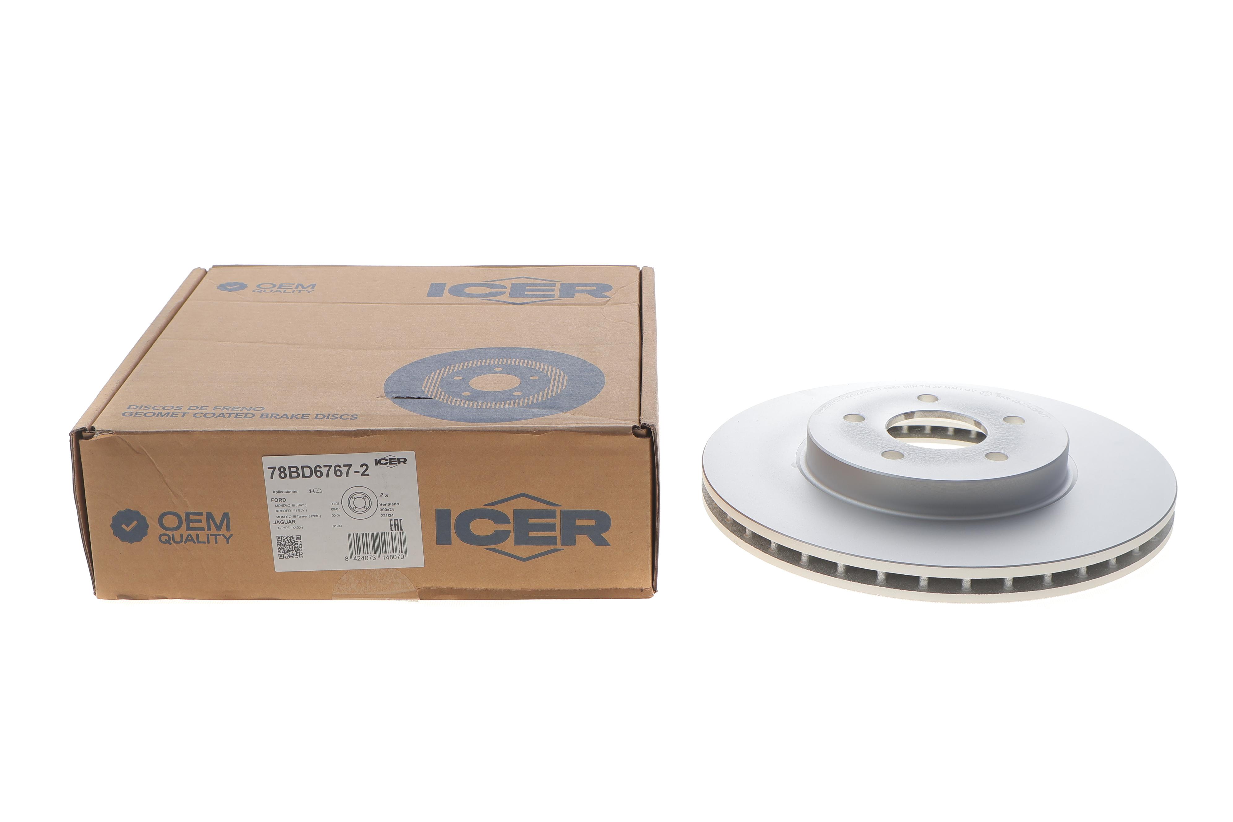 Диск гальмівний (передній) Ford Mondeo III 00-07/Jaguar X-Type 01-09 (300x24) (вент.)