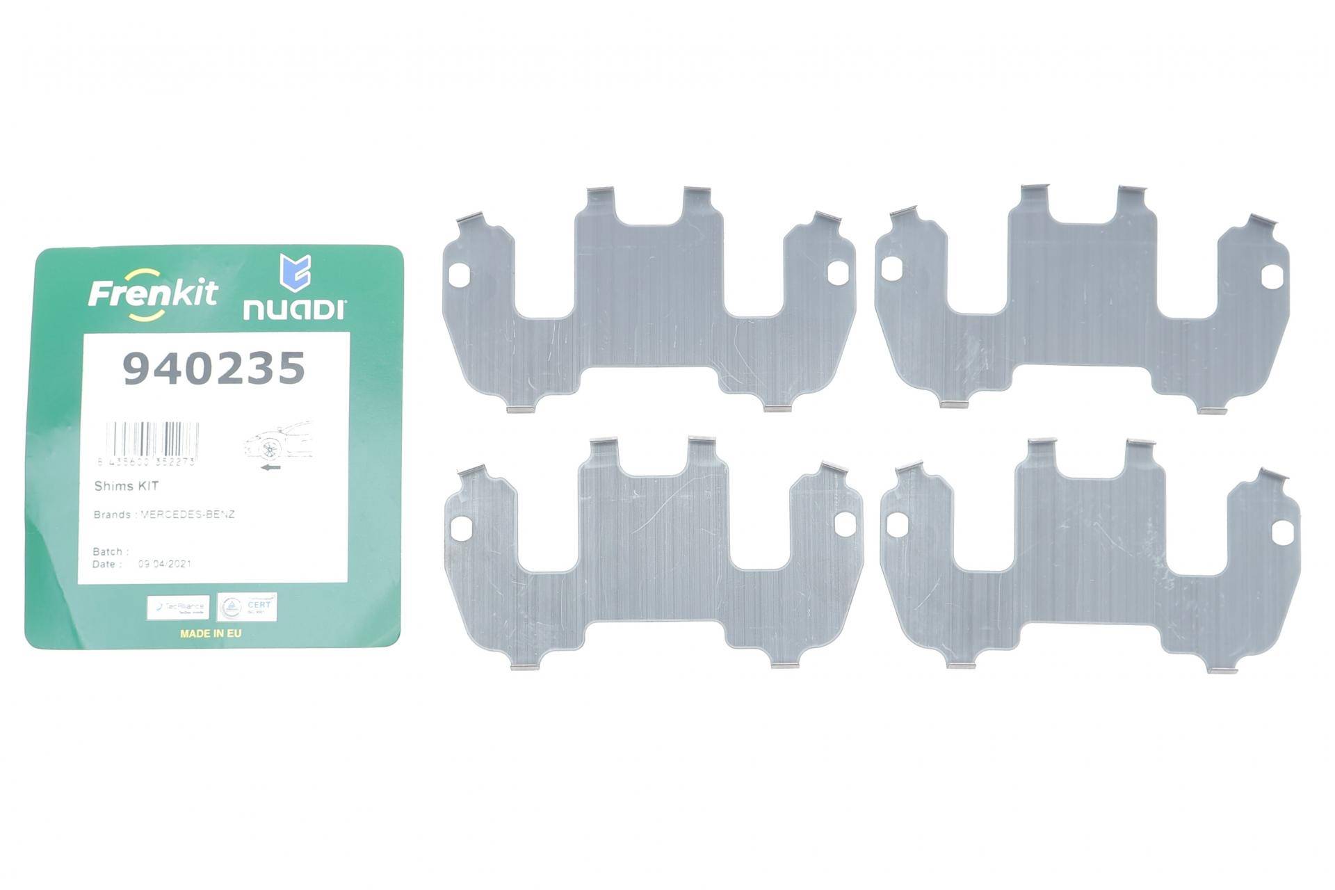 Комплект протискрипних пластин (передніх) MB M-class (W166) 11-15