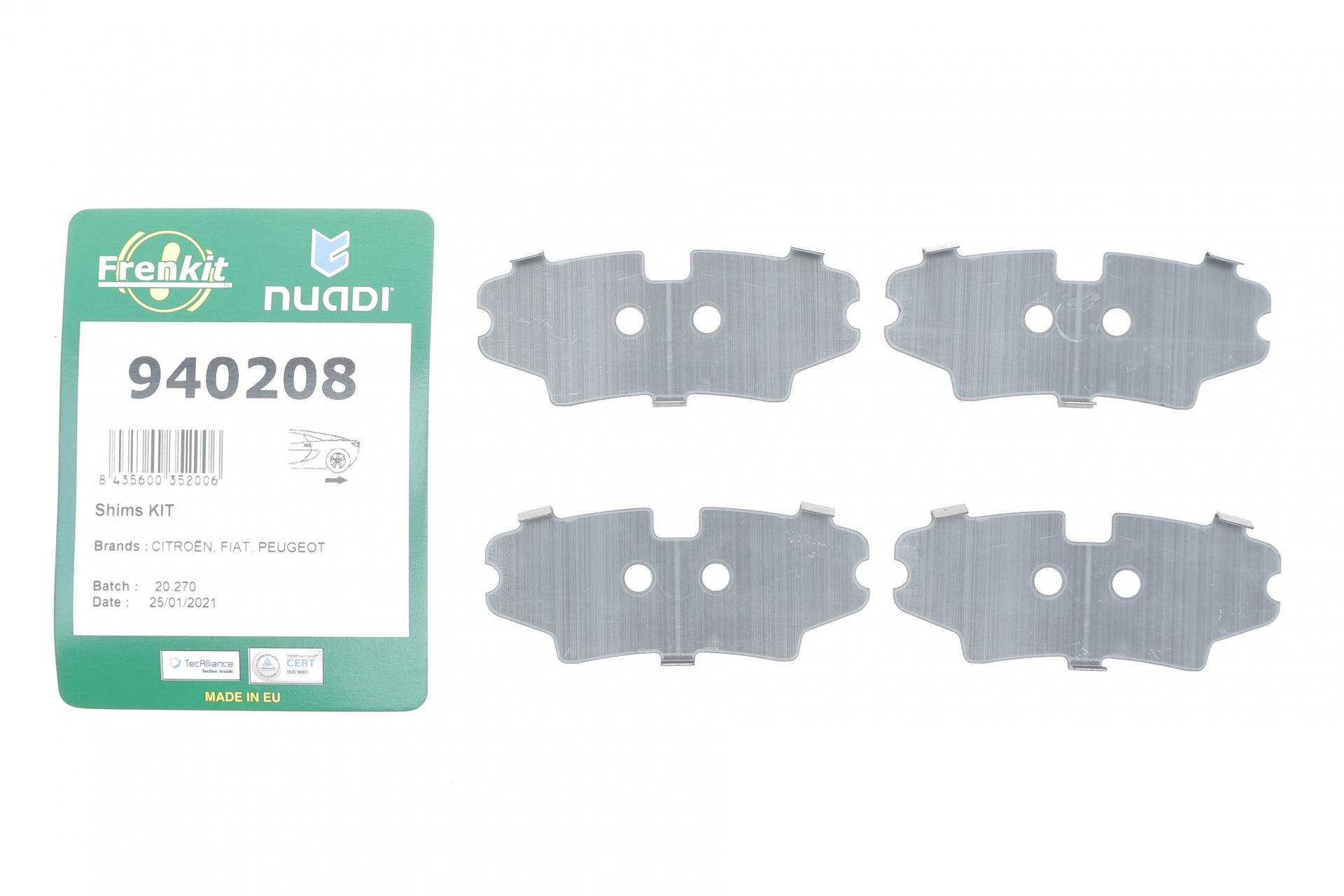 Комплект протискрипних пластин (задніх) Citroen Jumper/Fiat Ducato 06-