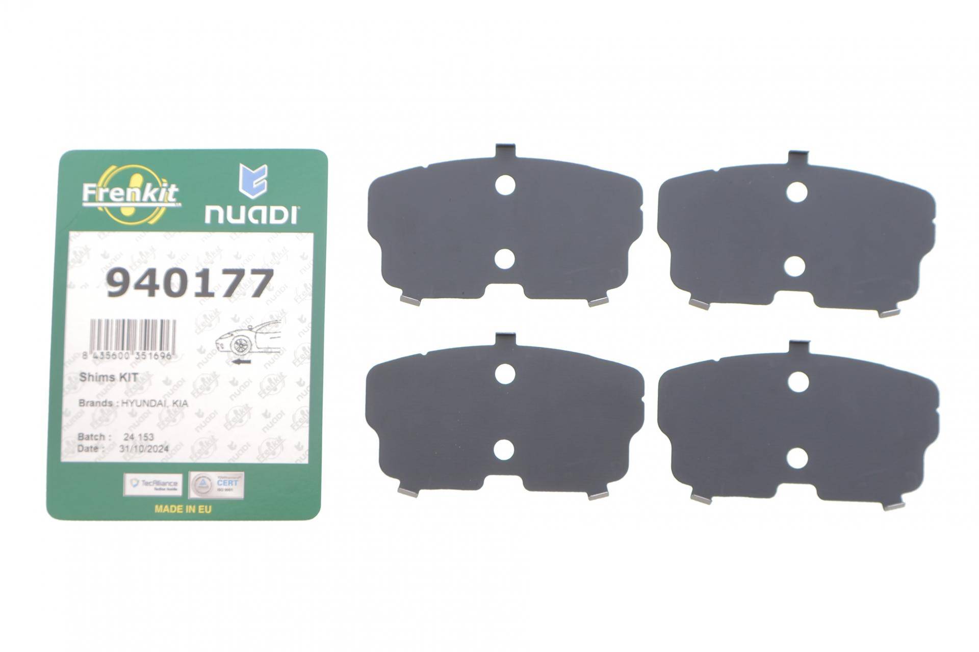 Комплект протискрипних пластин (передніх) Hyundai i30/Kia Ceed 06-12