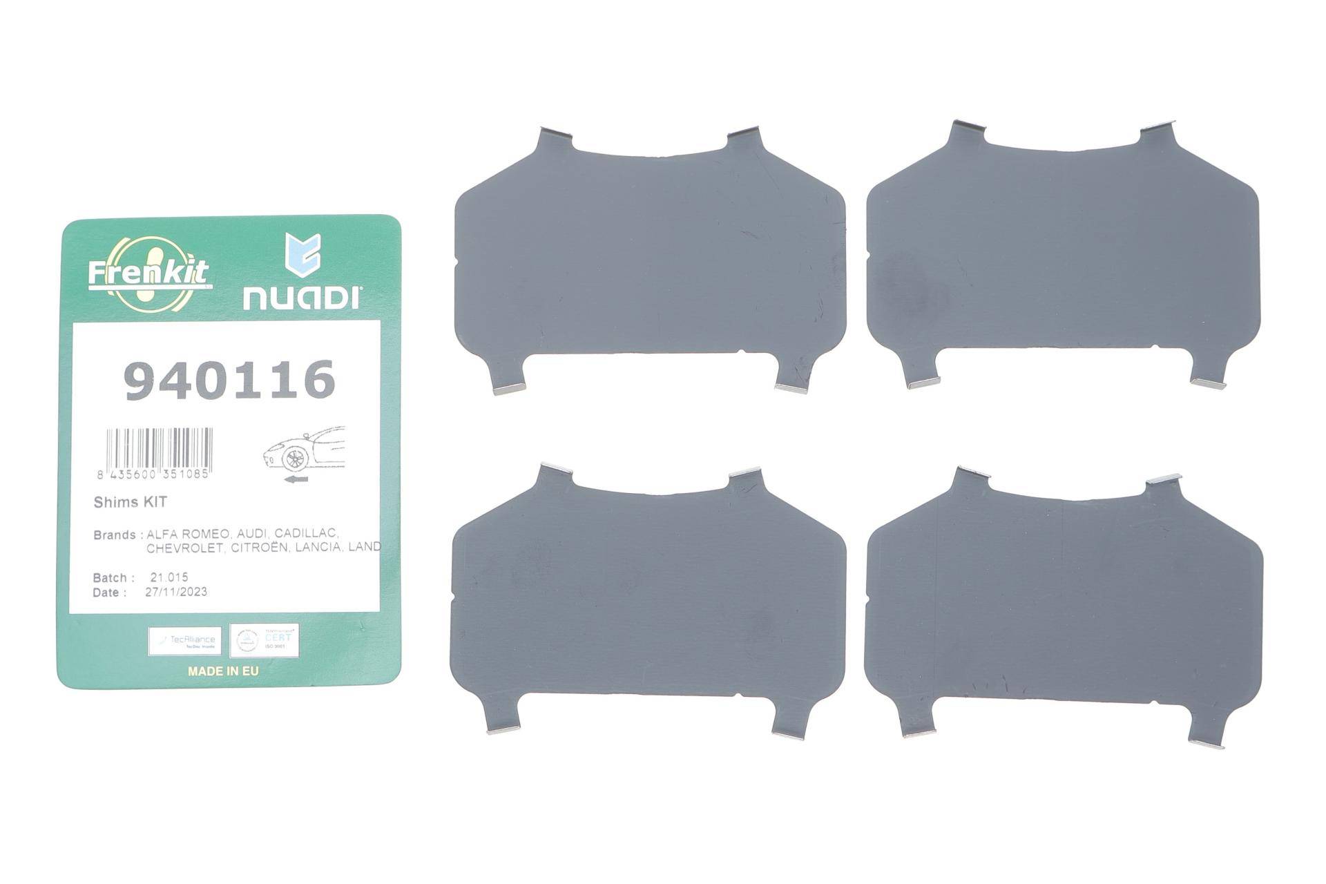 Комплект протискрипних пластин (передніх) VW Touareg 02-18/Land Rover Range Rover 02-13