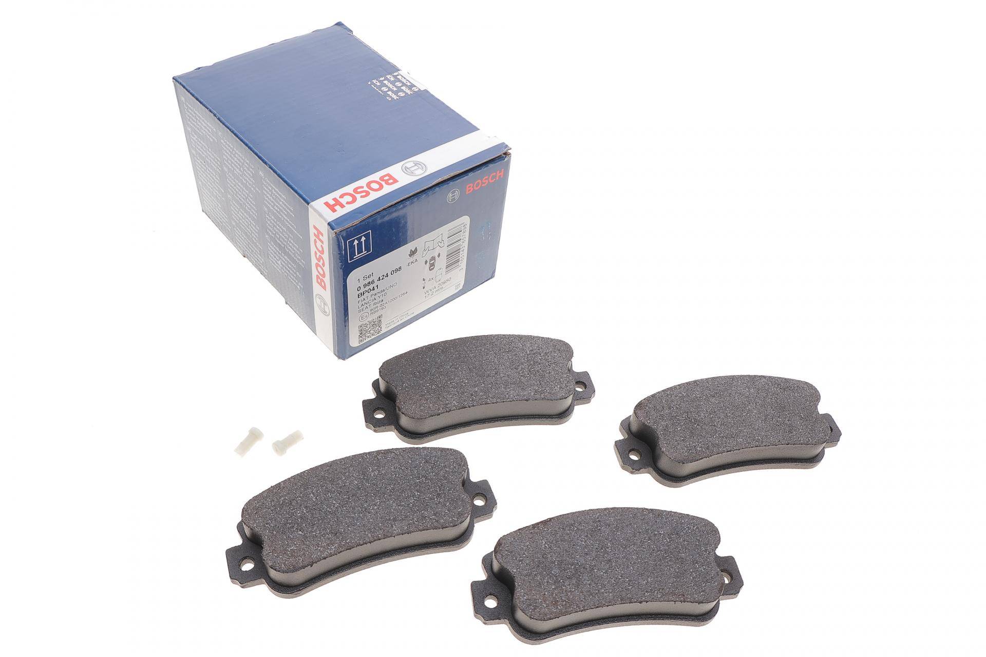 Колодки гальмівні (передні) Fiat Panda/Regata/Seat Ibiza/Terra 81-04 (Bosch)