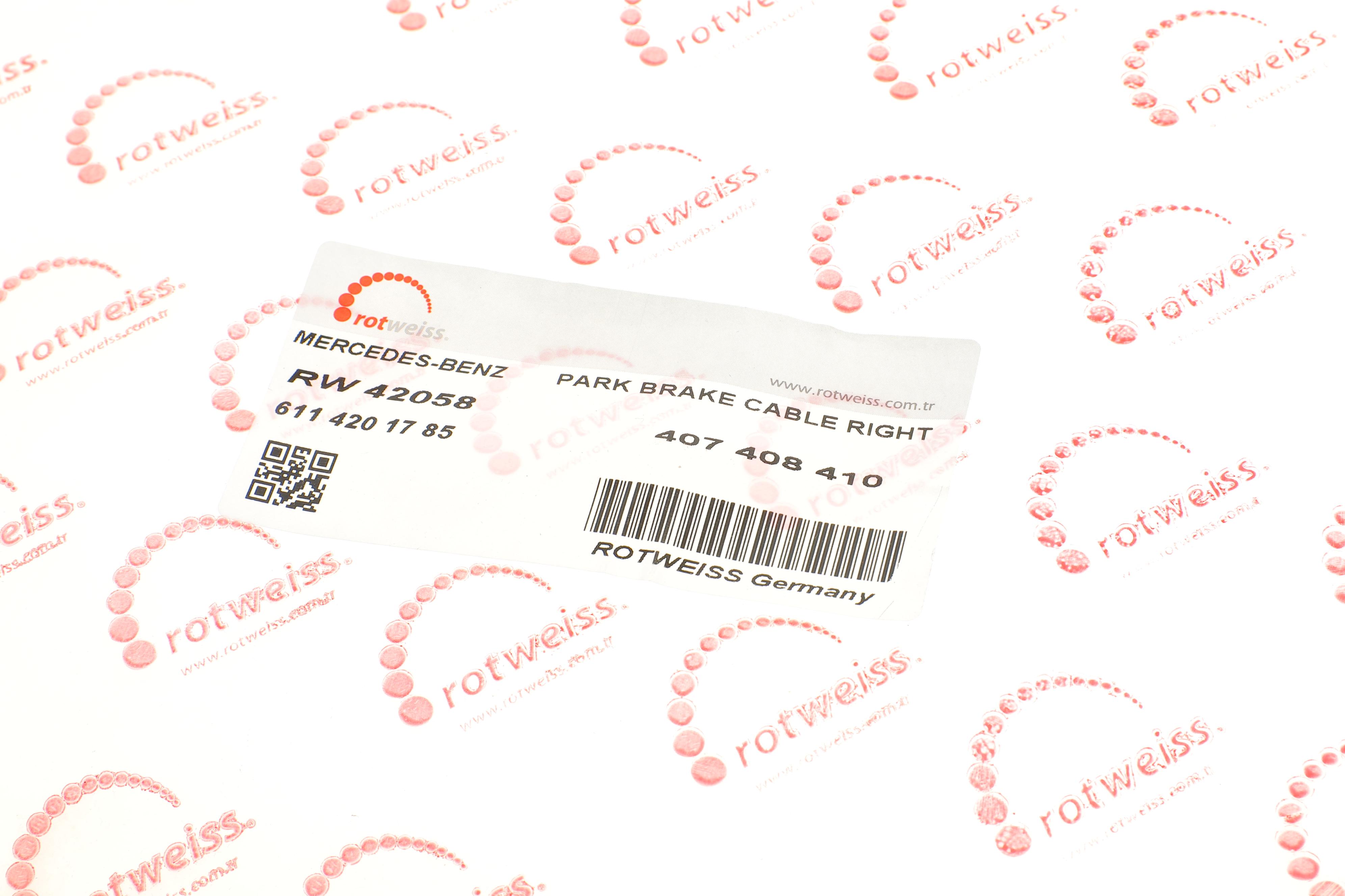 Трос ручника (задній) (R) MB 407-410 (6114201785)