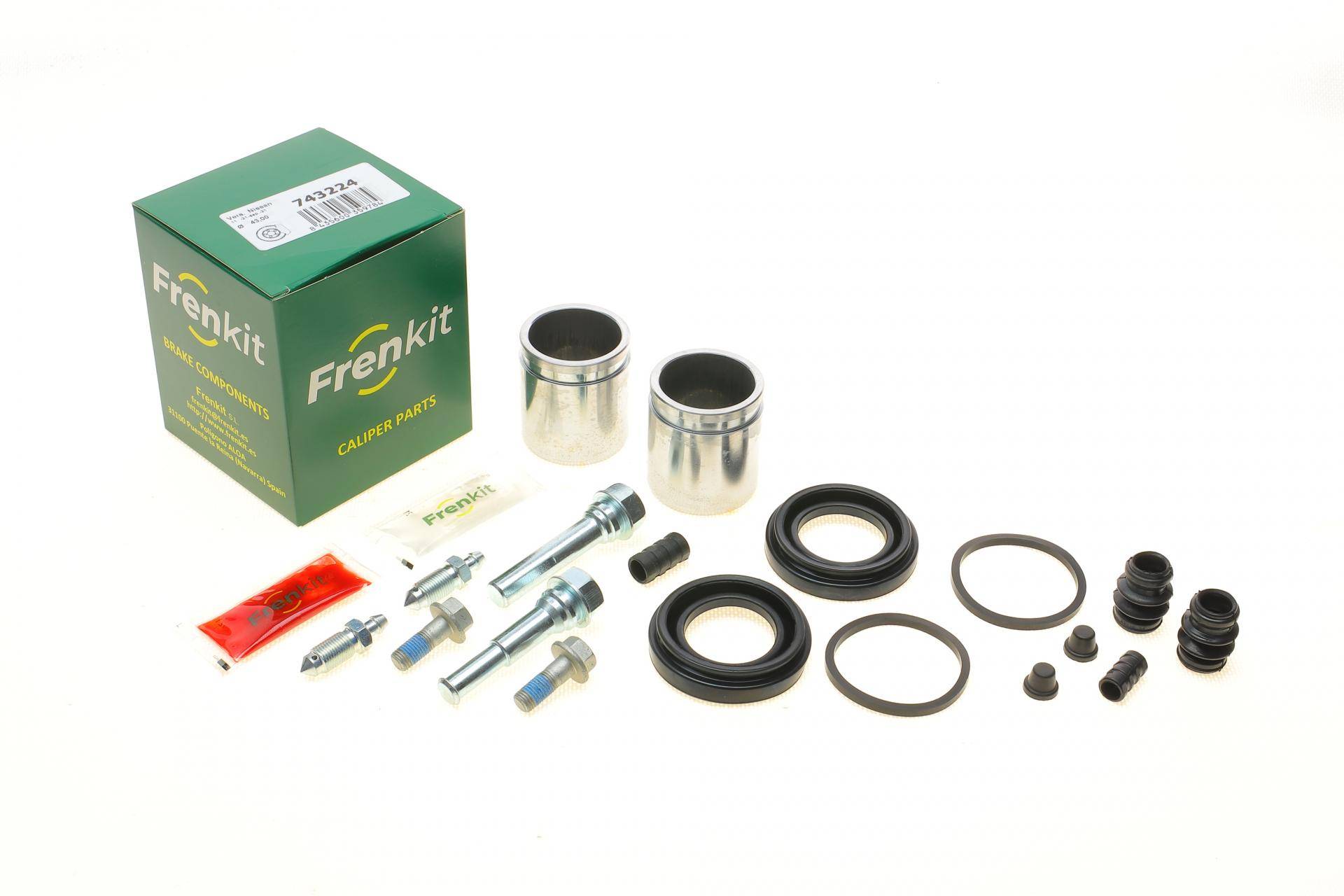 Ремкомплект супорта (переднього) Mitsubishi L200 01-05 (d=43mm) (+2 поршня/направляюча) (Tokico)